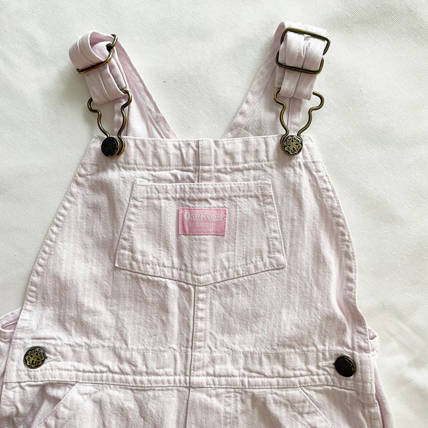 OshKosh Pale Pink Stripe Overalls