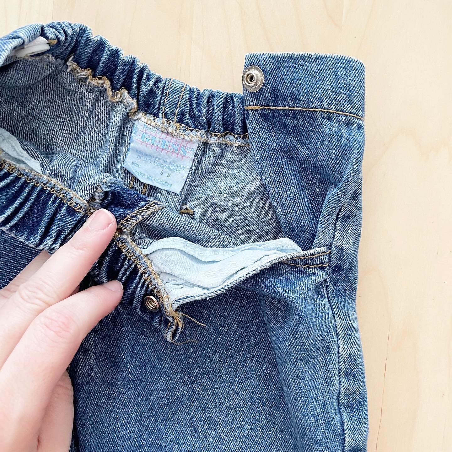 Guess Baby Adjustable Jeans - Yellow Clover Vintage Kids Clothes