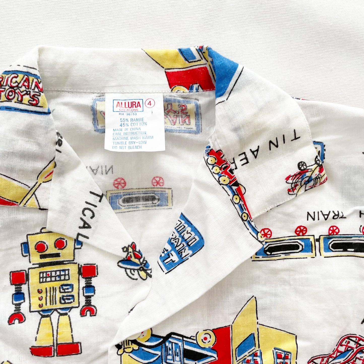 American Invention Fair Button Up Set • 4T - Yellow Clover Vintage Kids Clothes