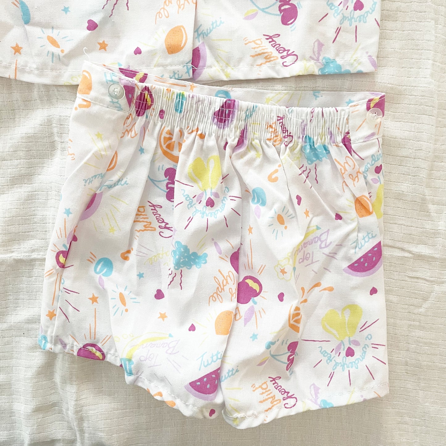 Vintage Fruit Print Set - Yellow Clover Vintage Kids Clothes