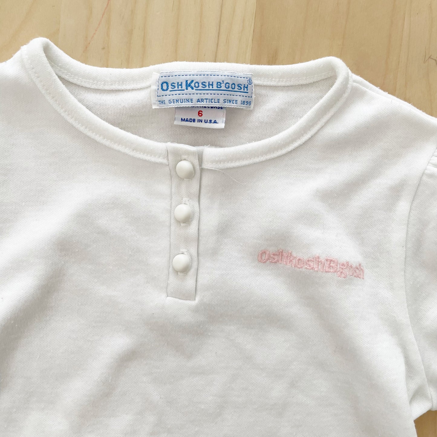 OshKosh Flower Short Sleeve Layer Tee - Yellow Clover Vintage Kids Clothes