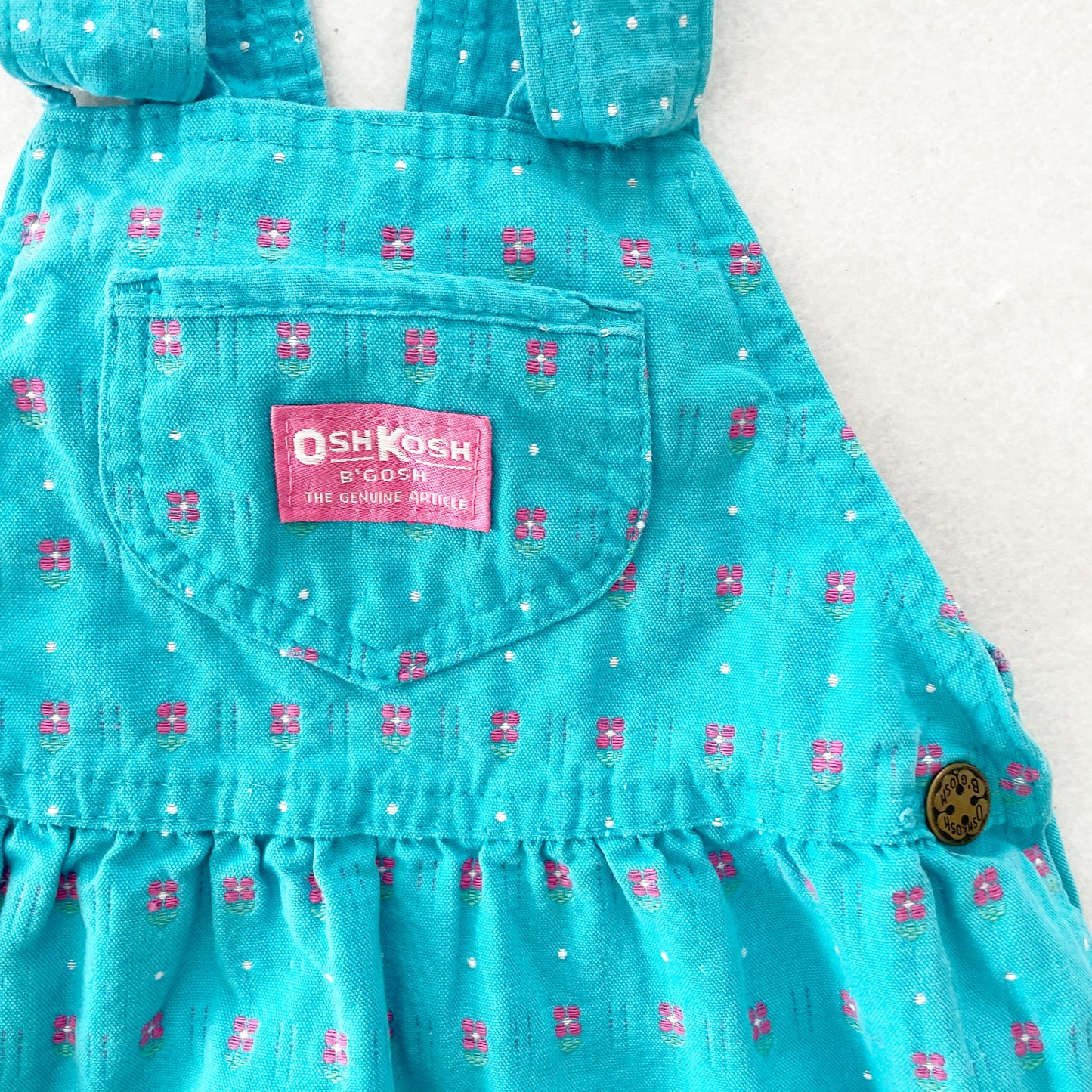 OshKosh Bow Back Skirtall - Yellow Clover Vintage Kids Clothes