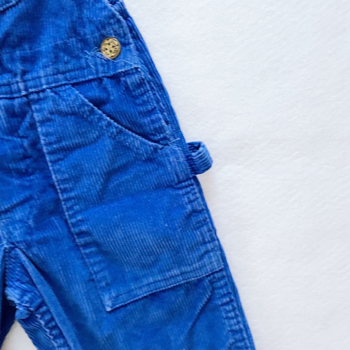 OshKosh Blue Cord Overalls - Yellow Clover Vintage Kids Clothes