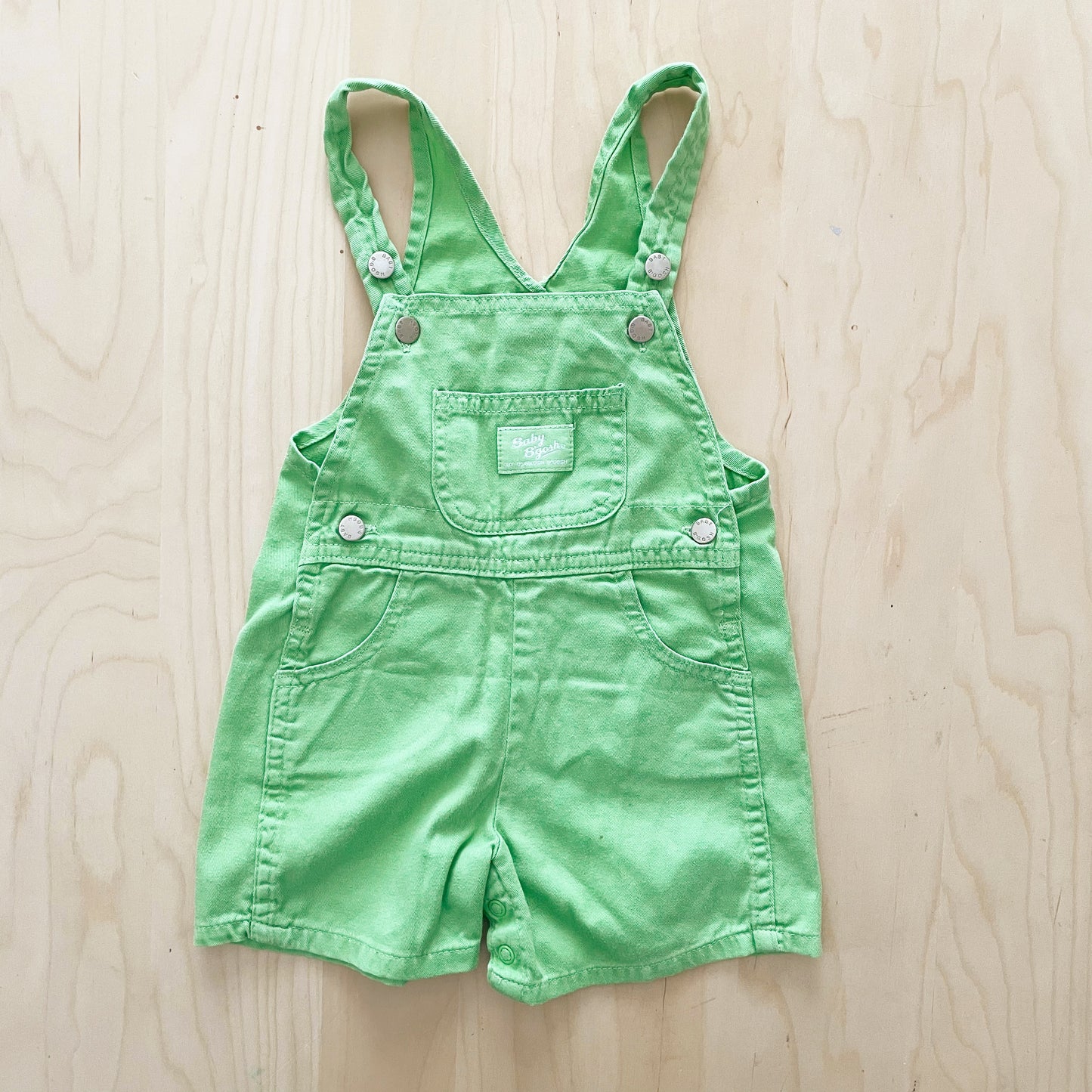 Vintage OshKosh Baby B’gosh Solid Green Shortalls