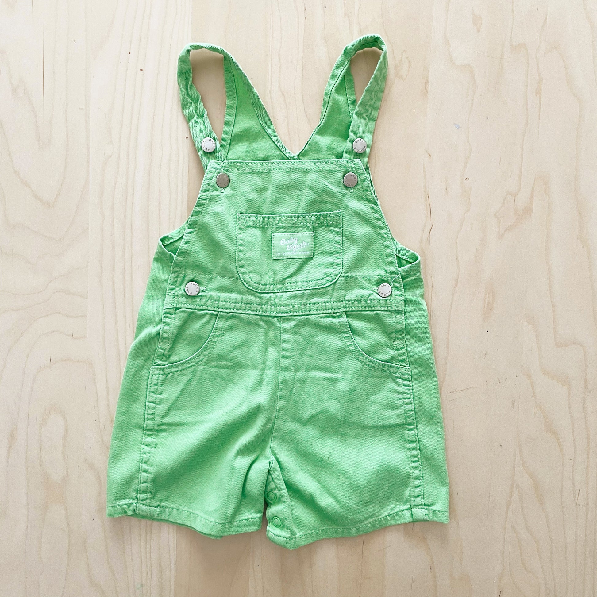 Vintage OshKosh Baby B’gosh Solid Green Shortalls