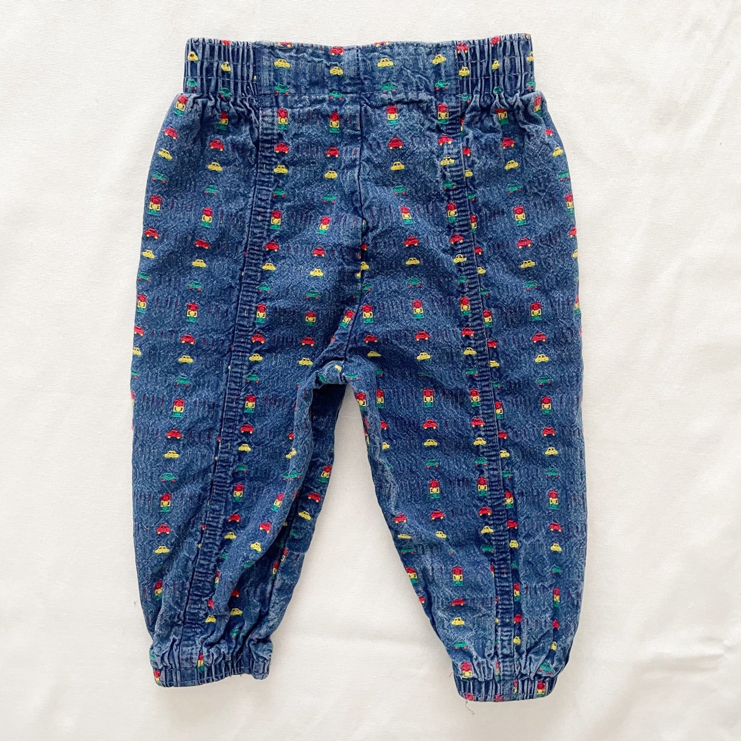 OshKosh Vehicle Woven Jogger Jeans - Yellow Clover Vintage Kids Clothes
