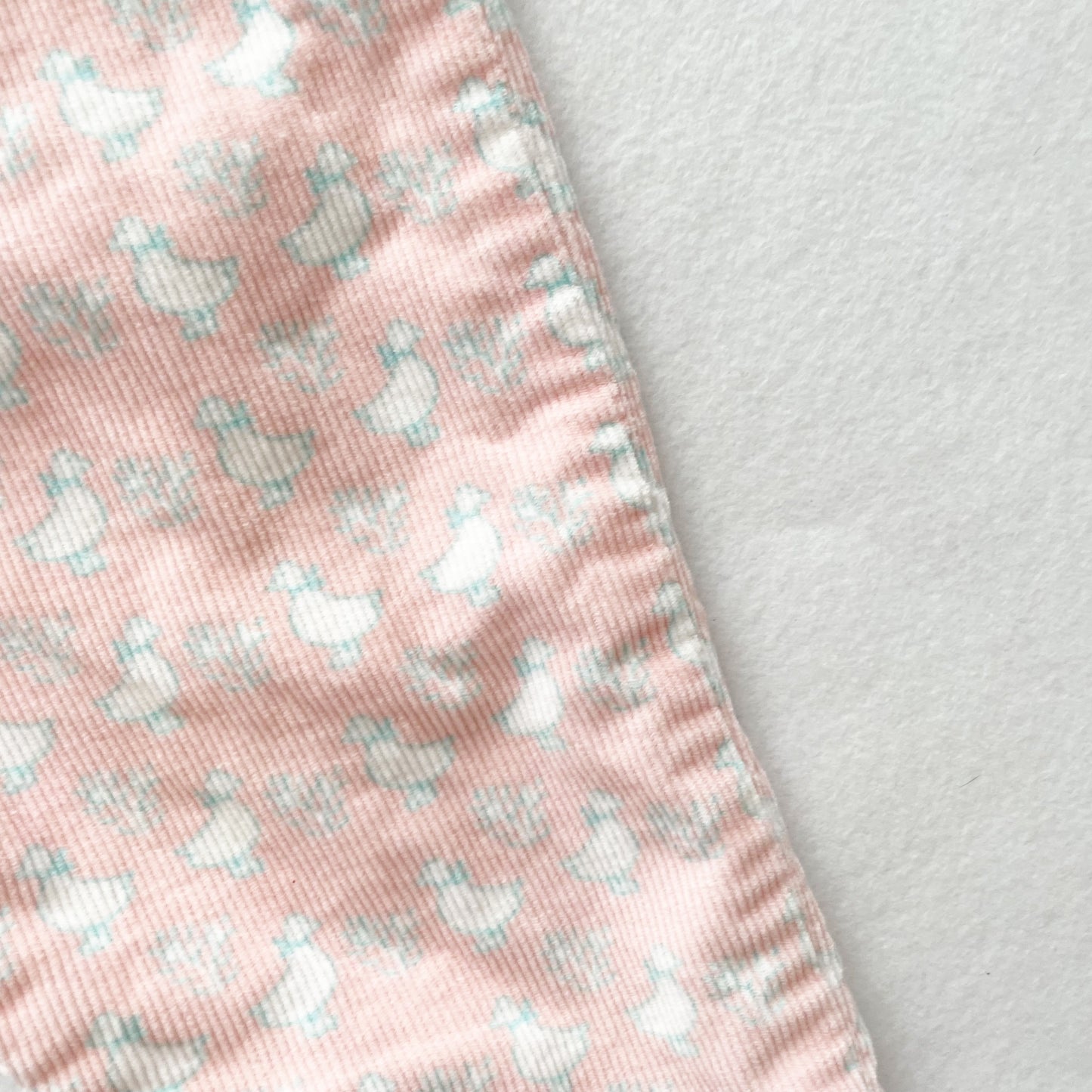 OshKosh Goose Print Cord Bow Back Overalls