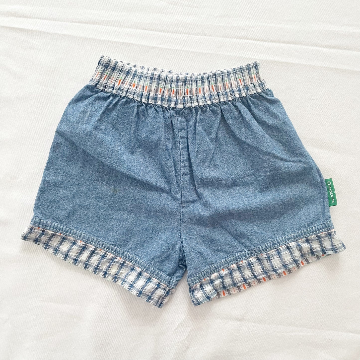 OshKosh Chambray Carrot Plaid Shorts