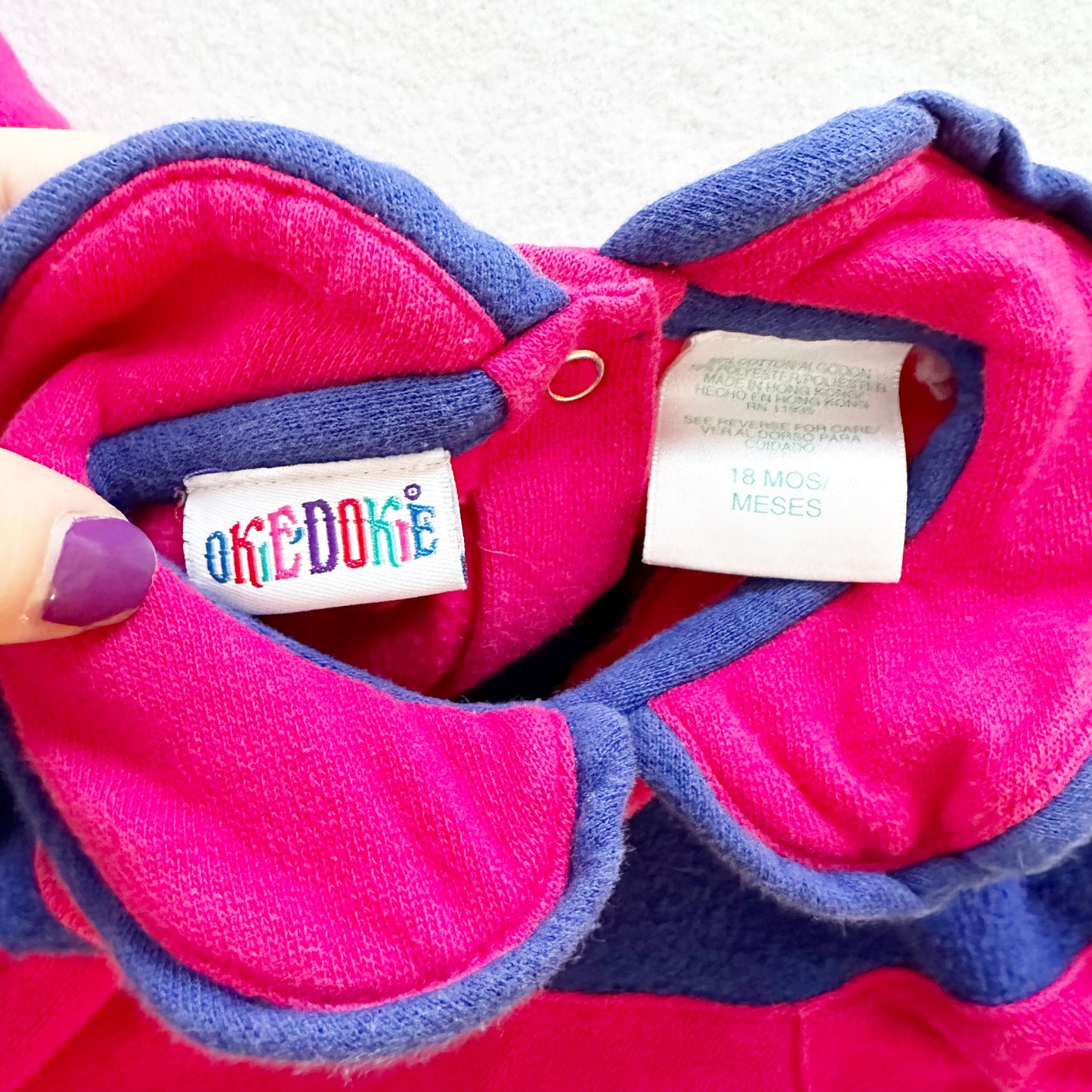 Okie Dokie Colorblock Sweatshirt Romper