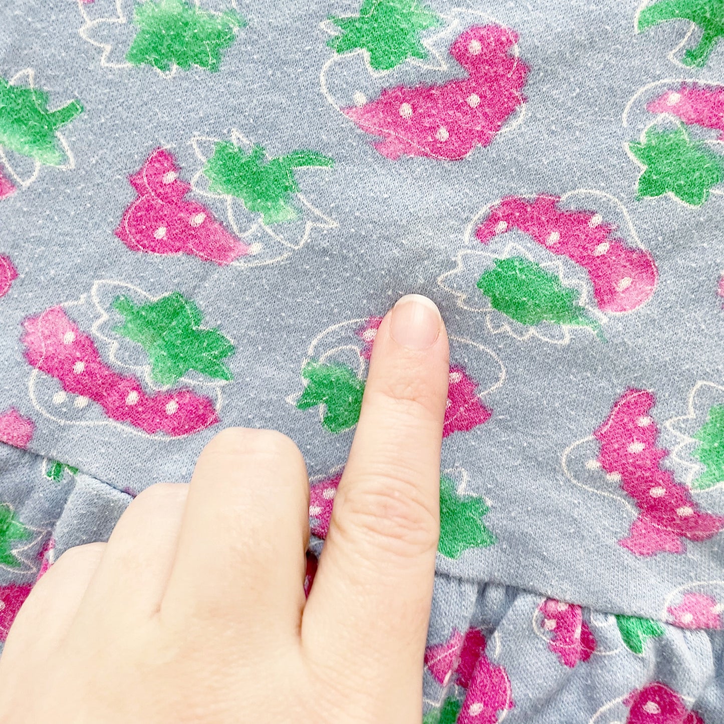 OshKosh Strawberry Peplum Tee - Yellow Clover Vintage Kids Clothes