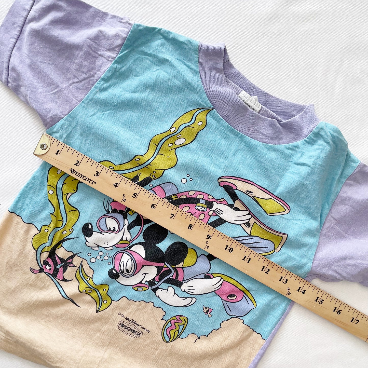 Americanwear Goofy and Mickey Scuba Tee - Yellow Clover Vintage Kids Clothes