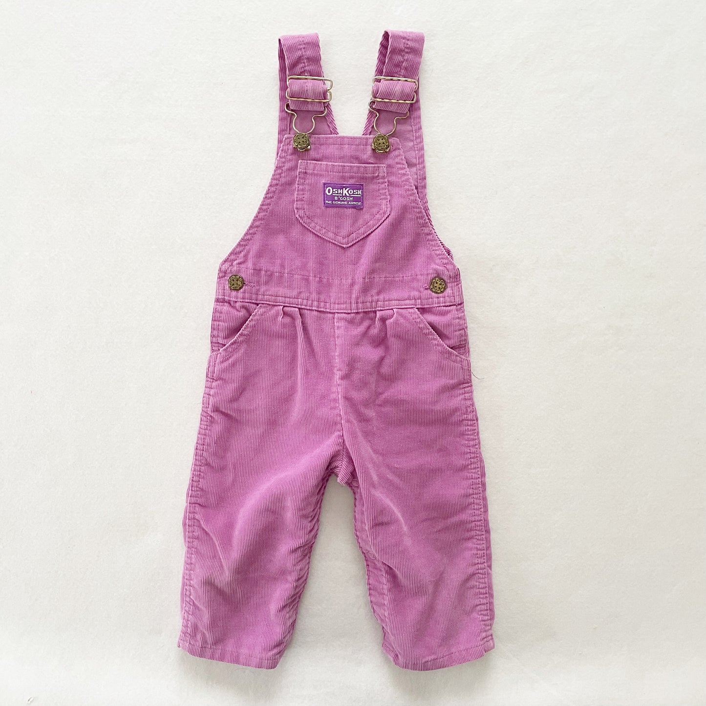 OshKosh Light Purple Cord Overalls - Yellow Clover Vintage Kids Clothes