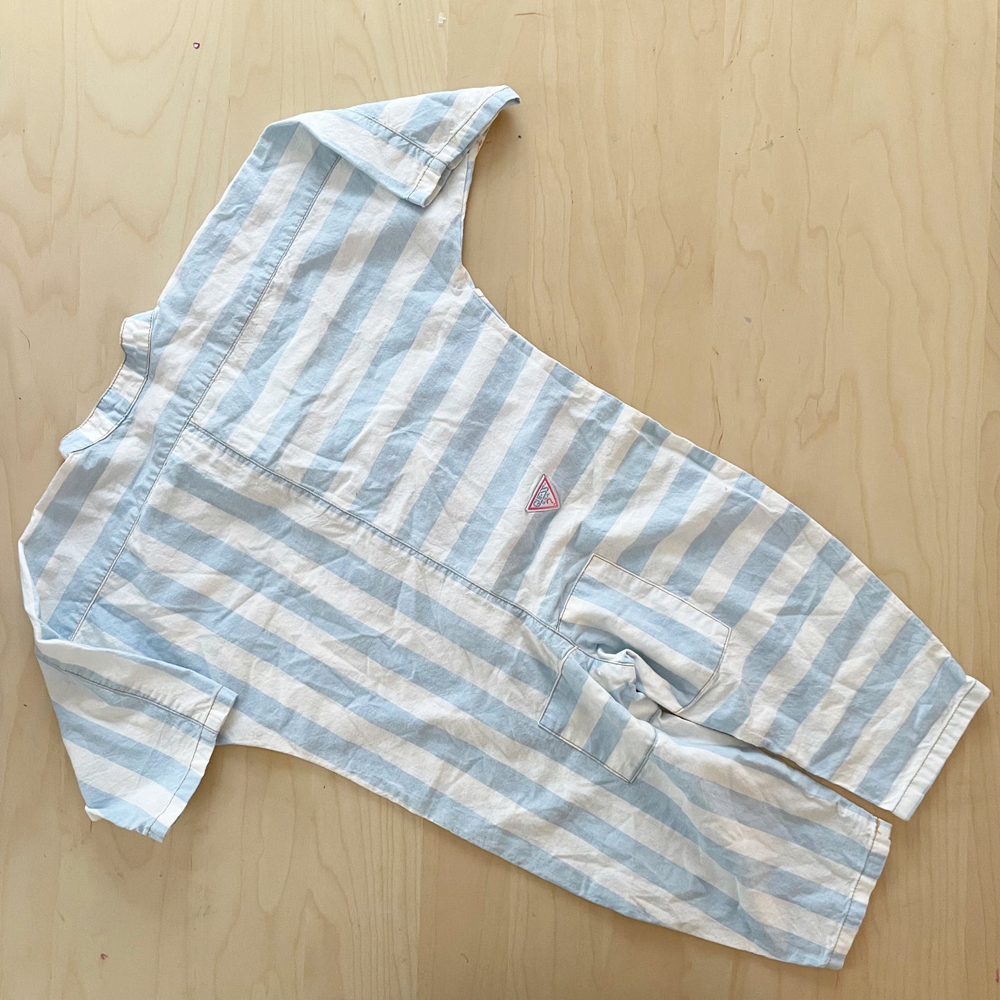 Guess Lightweight Cotton Striped Jumpsuit - Yellow Clover Vintage Kids Clothes