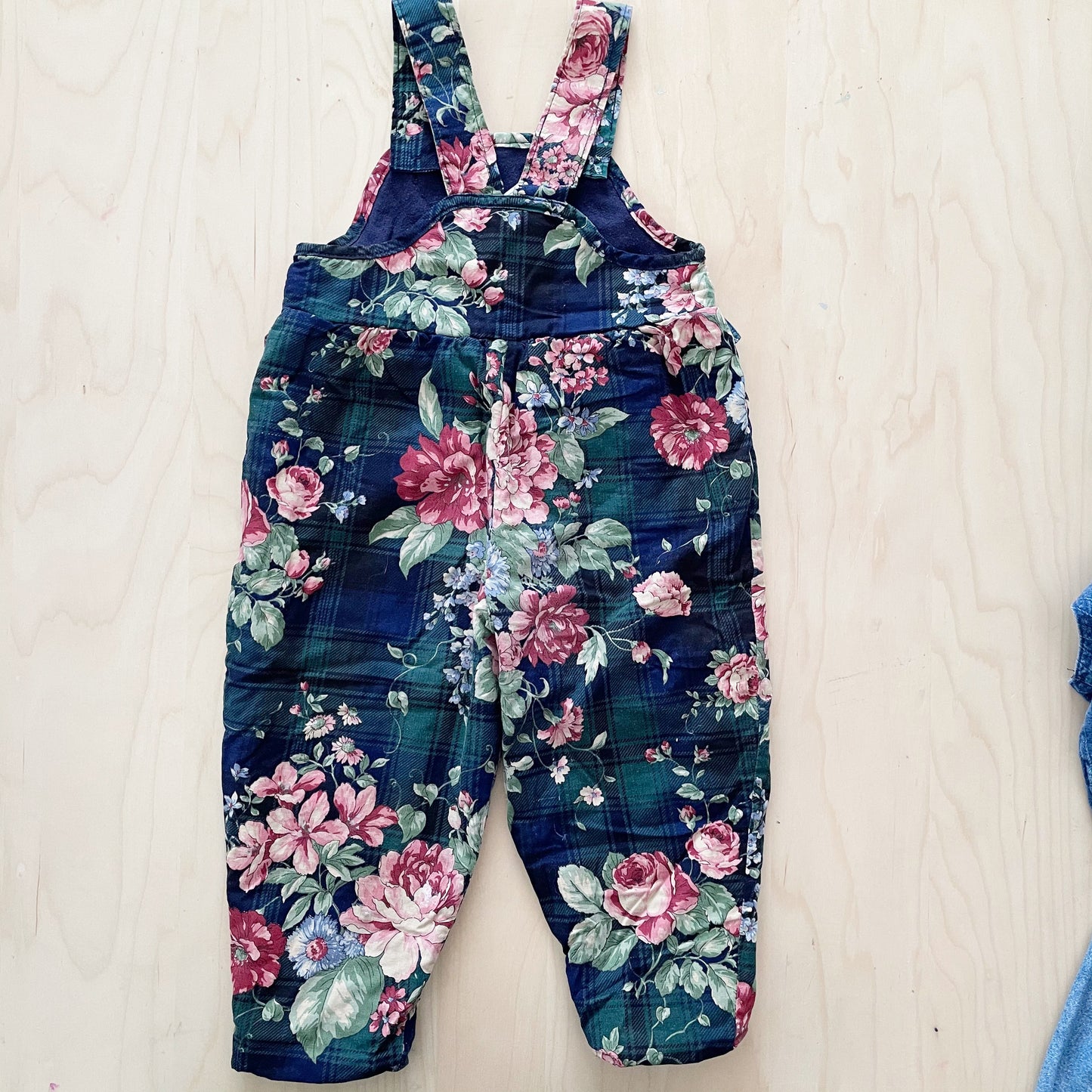 Vintage Floral Lined Cotton Romper - Yellow Clover Vintage Kids Clothes