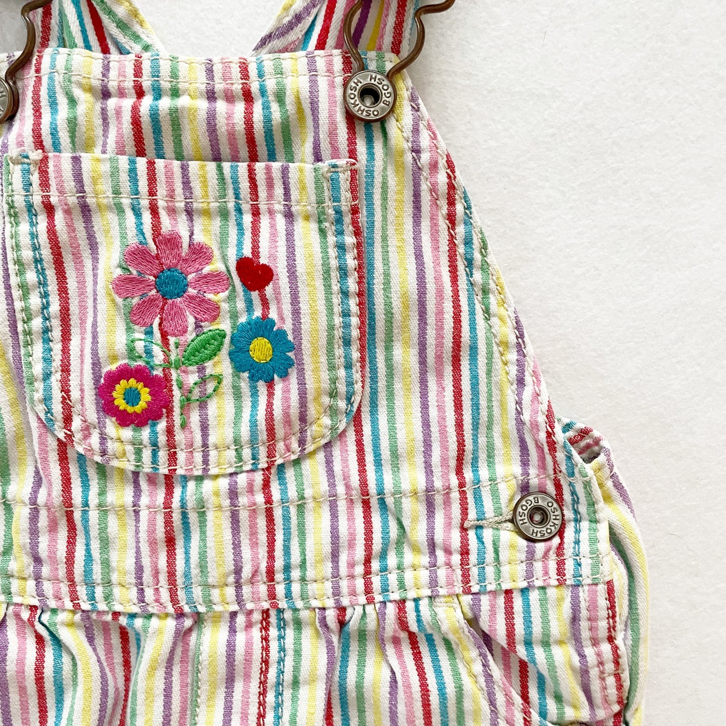OshKosh Rainbow Striped Shortalls