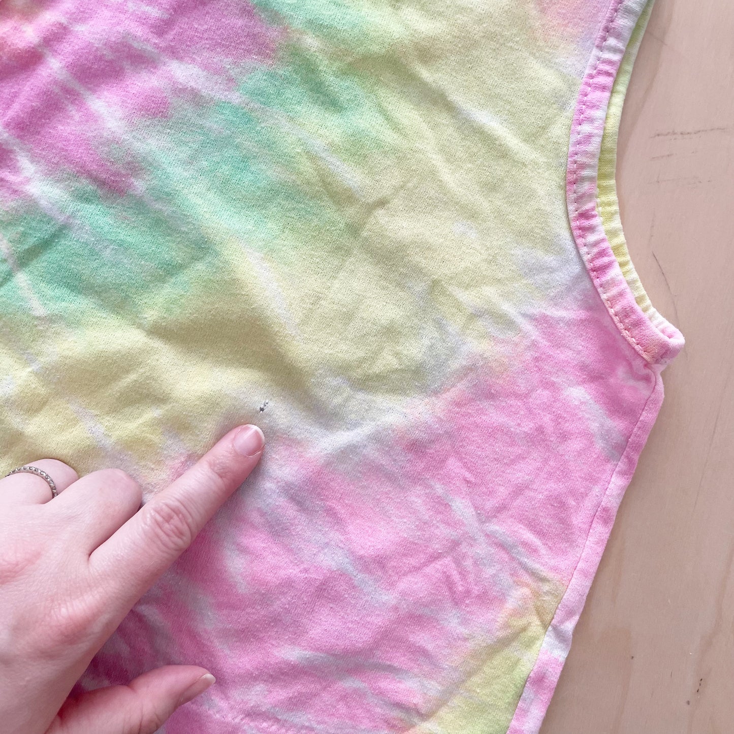 Mickey Mouse Tie Dye Tank - Yellow Clover Vintage Kids Clothes