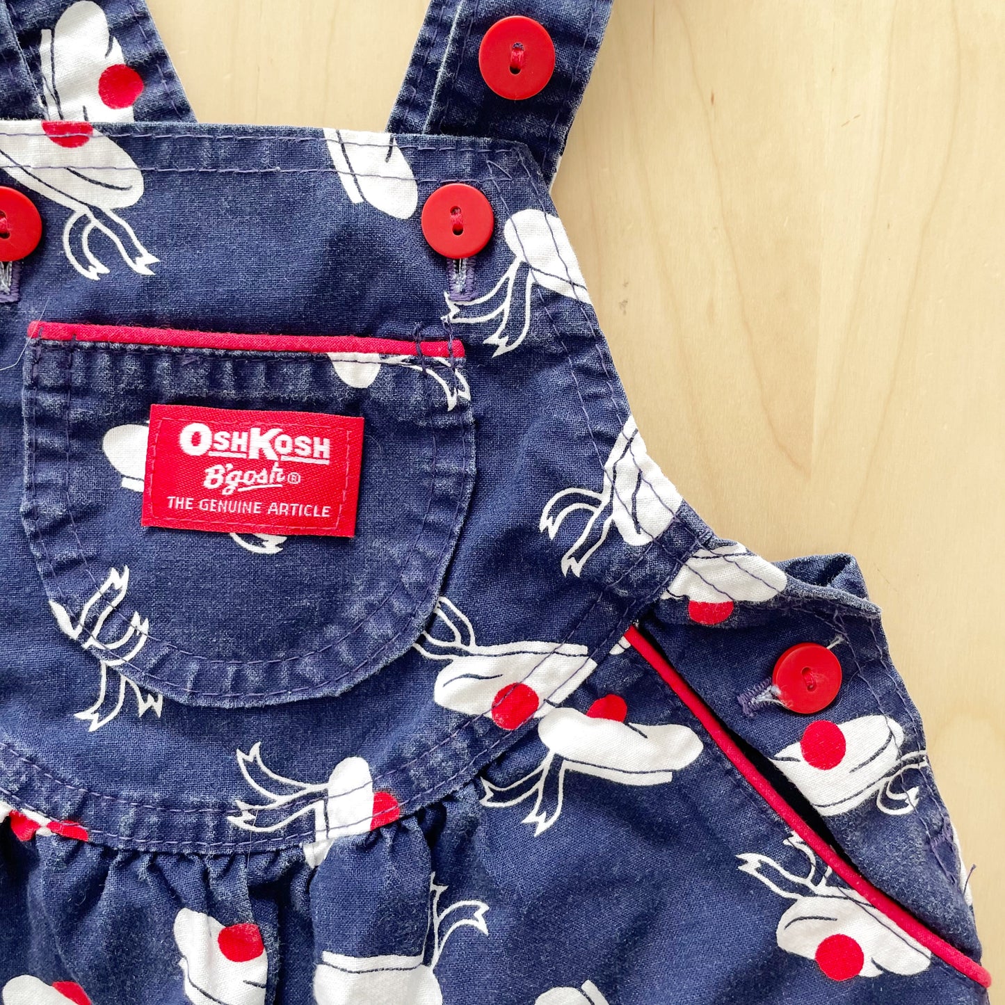 OshKosh Sailor Hat Shortalls - Yellow Clover Vintage Kids Clothes