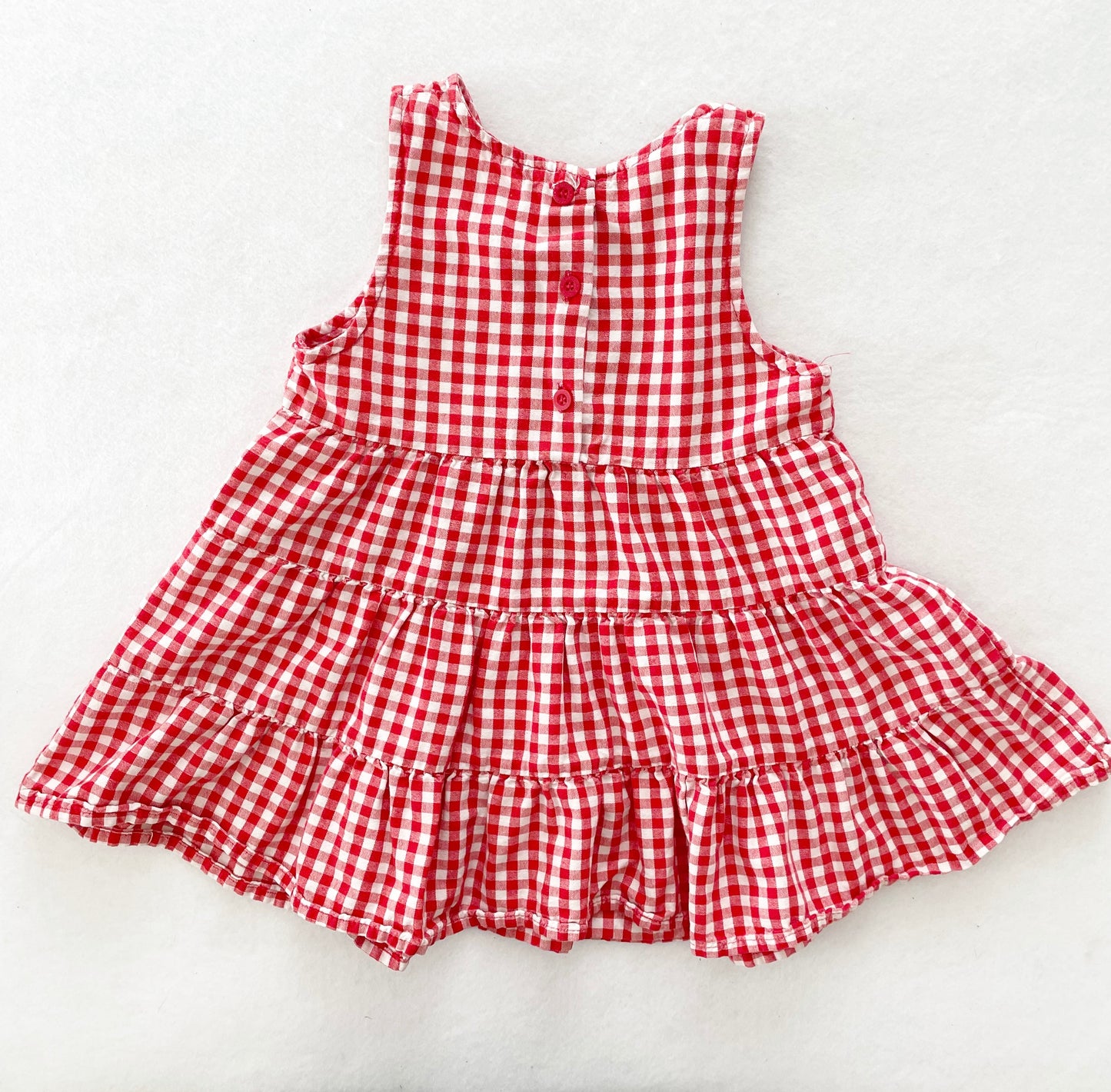 OshKosh Gingham Embroidered Dress - Yellow Clover Vintage Kids Clothes