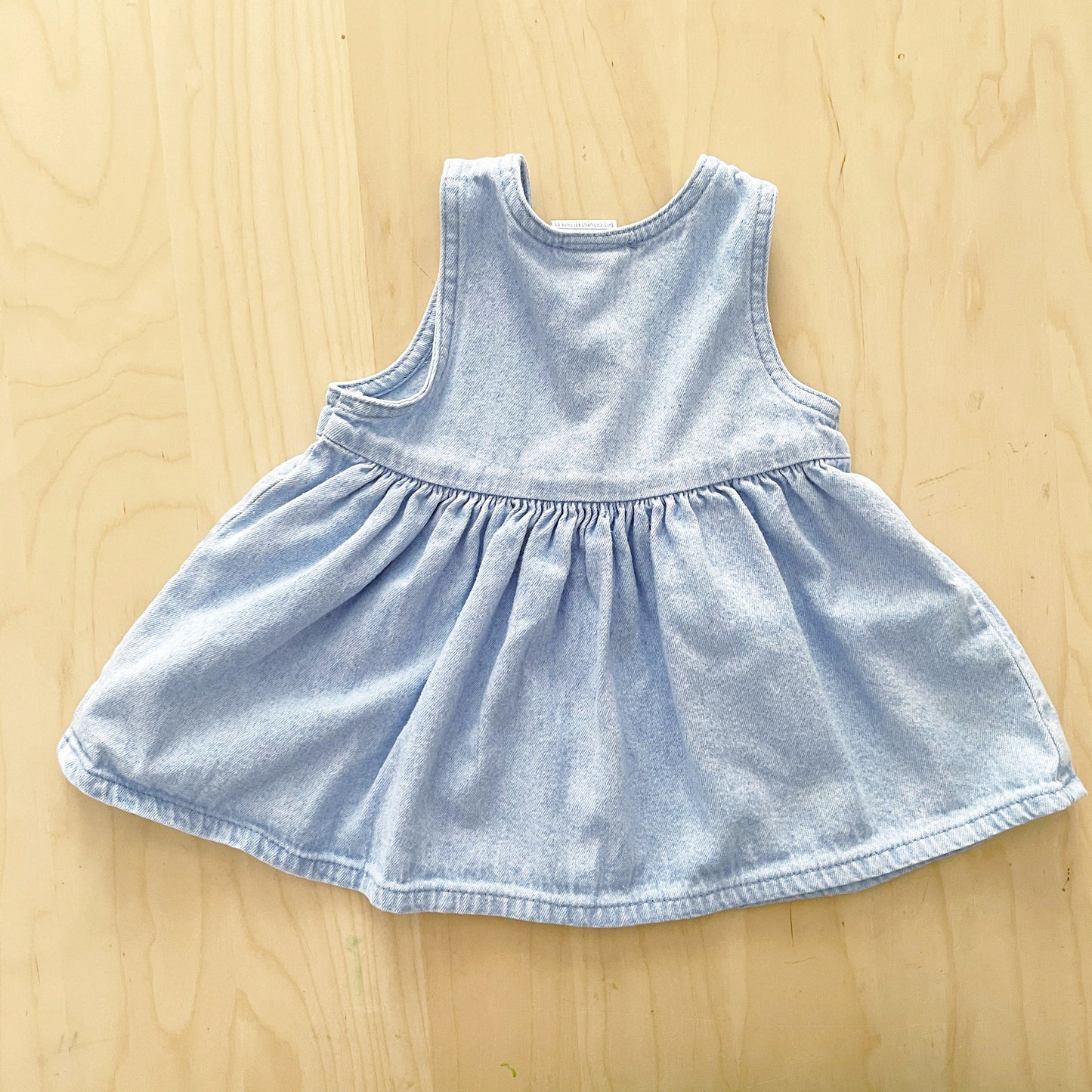 Baby B’gosh Sunflower Blue Wash Dress - Yellow Clover Vintage Kids Clothes