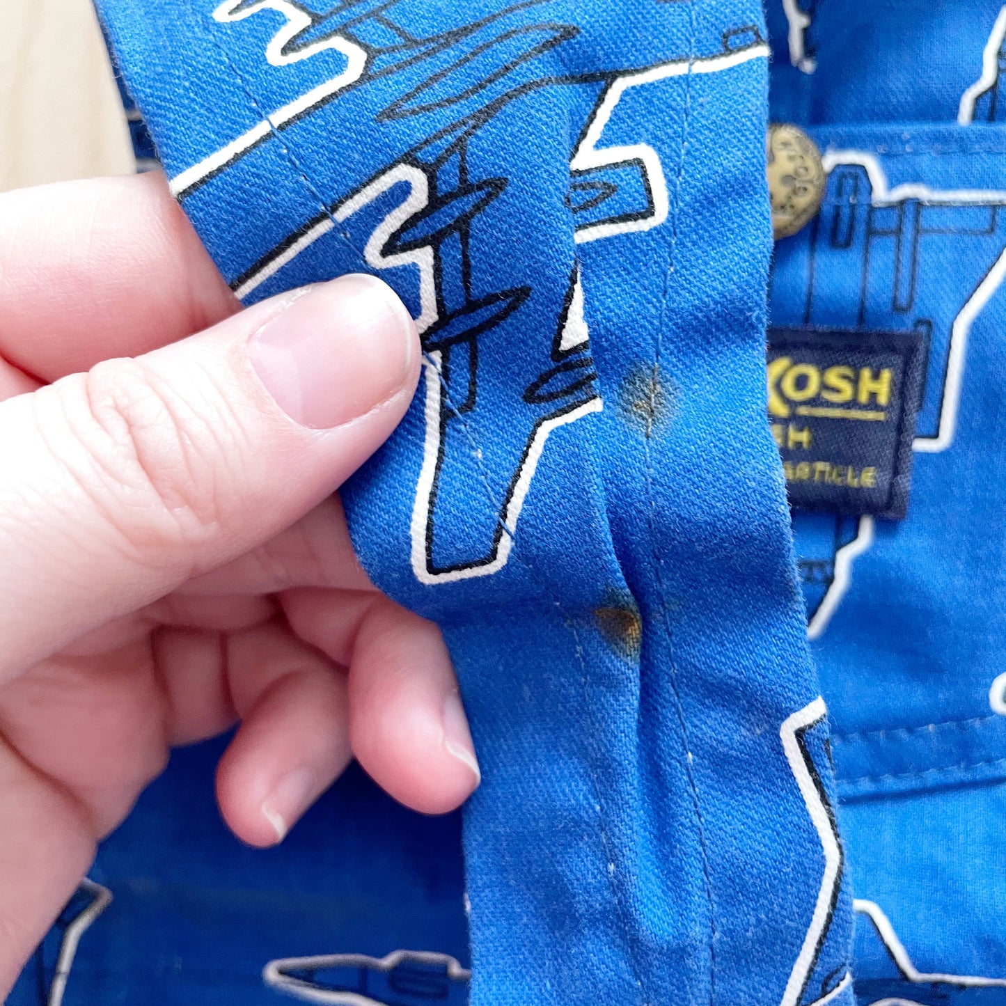 OshKosh Jet Airplane Print Shortalls
