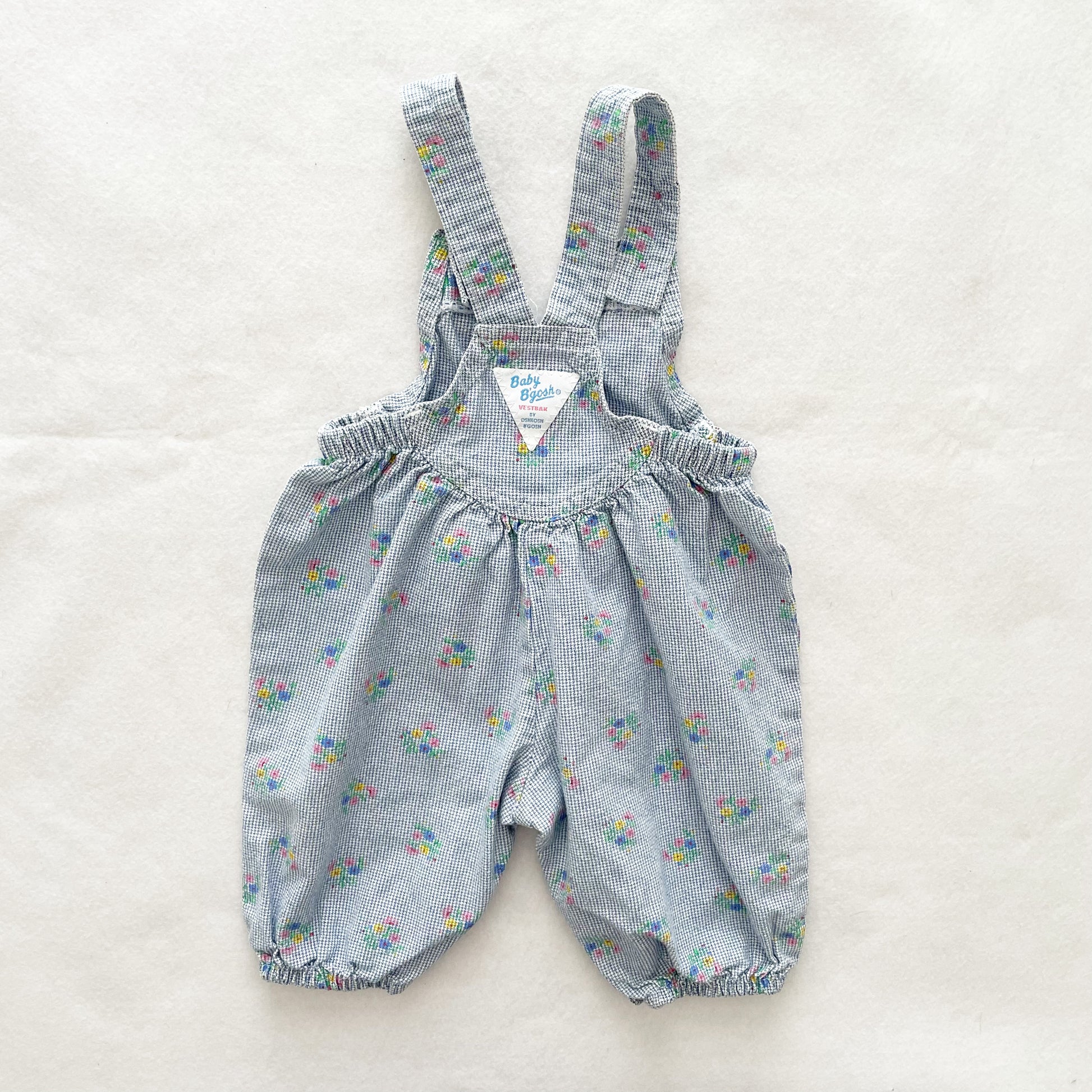 Baby B’gosh Crossfront Floral Overalls - Yellow Clover Vintage Kids Clothes