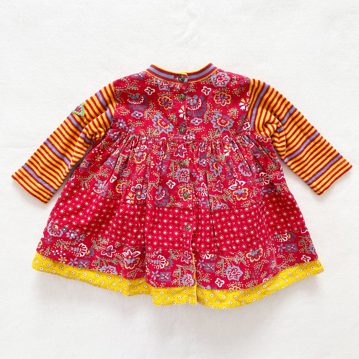 OshKosh Paisley Striped Dress - Yellow Clover Vintage Kids Clothes