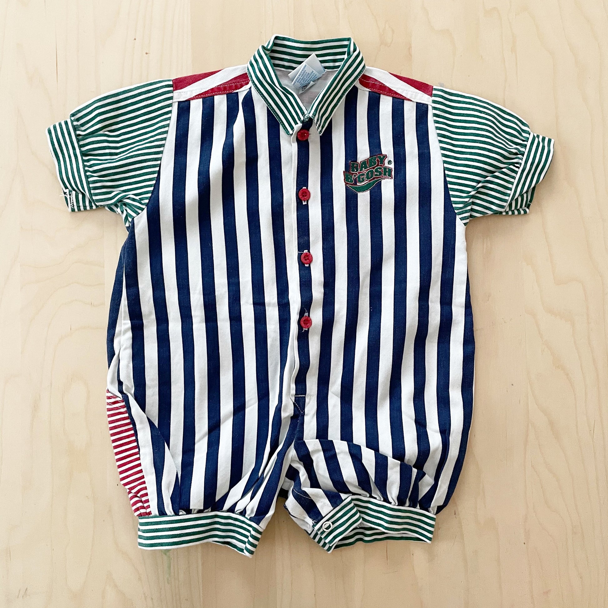 Vintage OshKosh Baby B’gosh Stripe Block Romper
