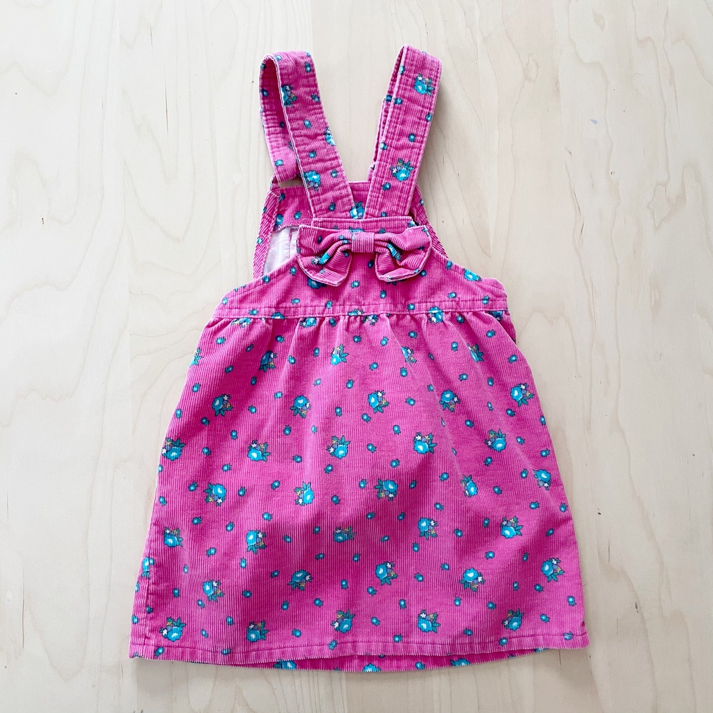 Vintage OshKosh Floral Bow Back Skirtall - Yellow Clover Vintage Kids Clothes