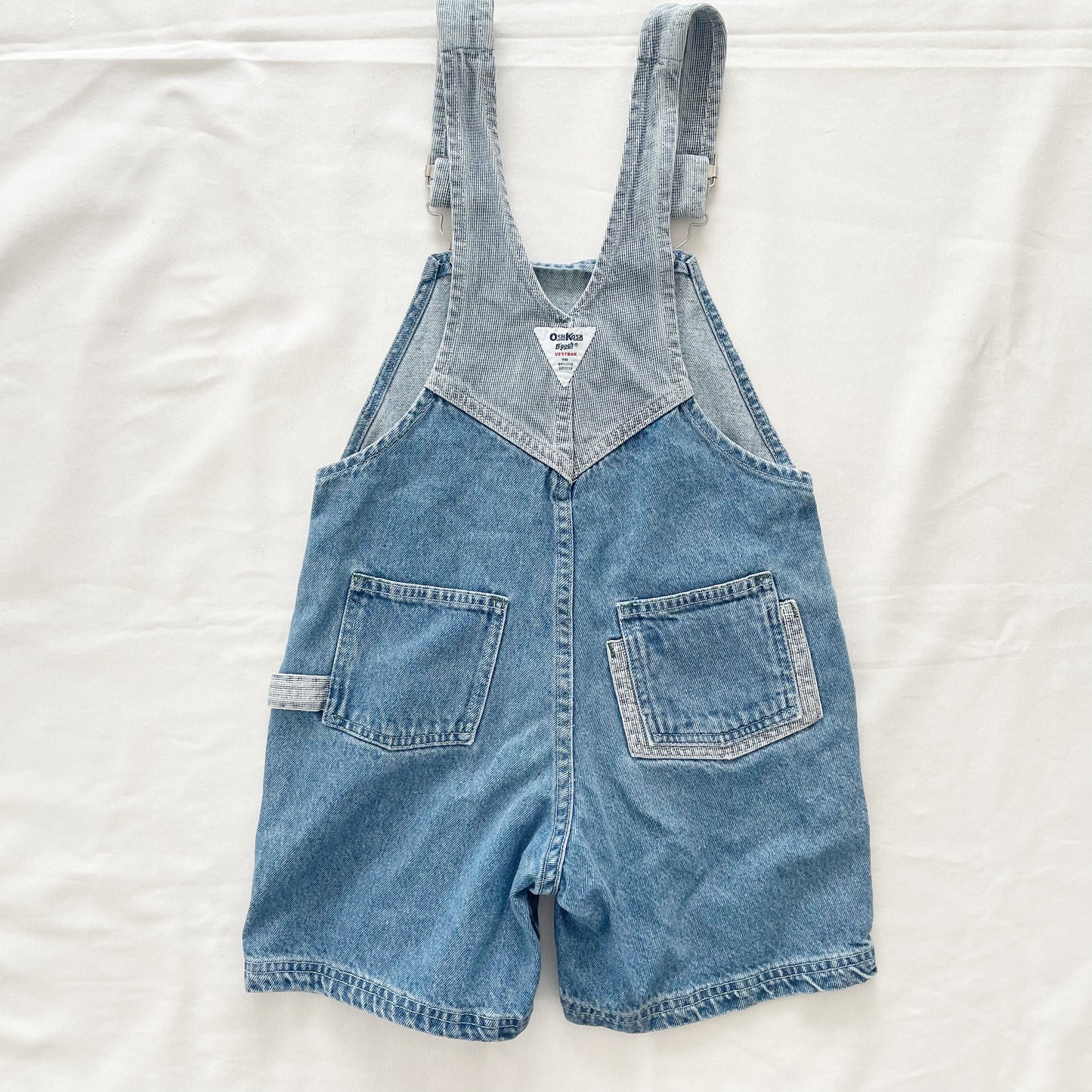 OshKosh Denim Accent Shortalls - Yellow Clover Vintage Kids Clothes