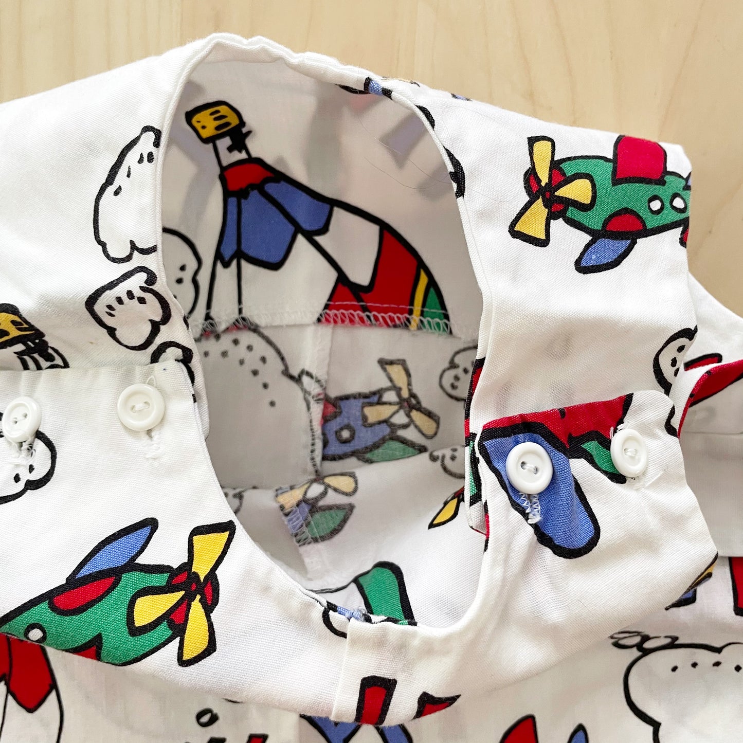 Airplane Hot Air Balloon Romper - Yellow Clover Vintage Kids Clothes