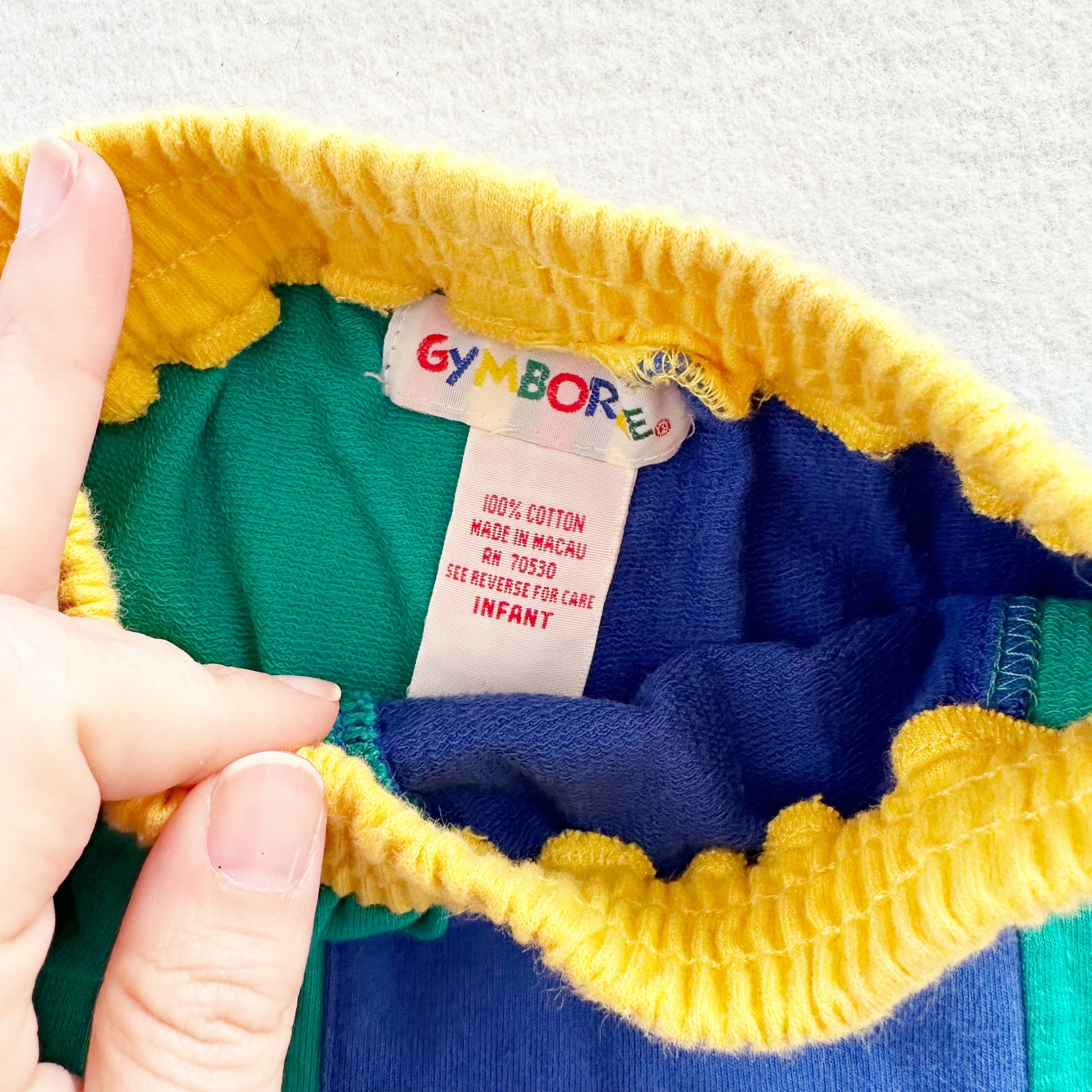 Gymboree Color Block Pants + Hat - Yellow Clover Vintage Kids Clothes