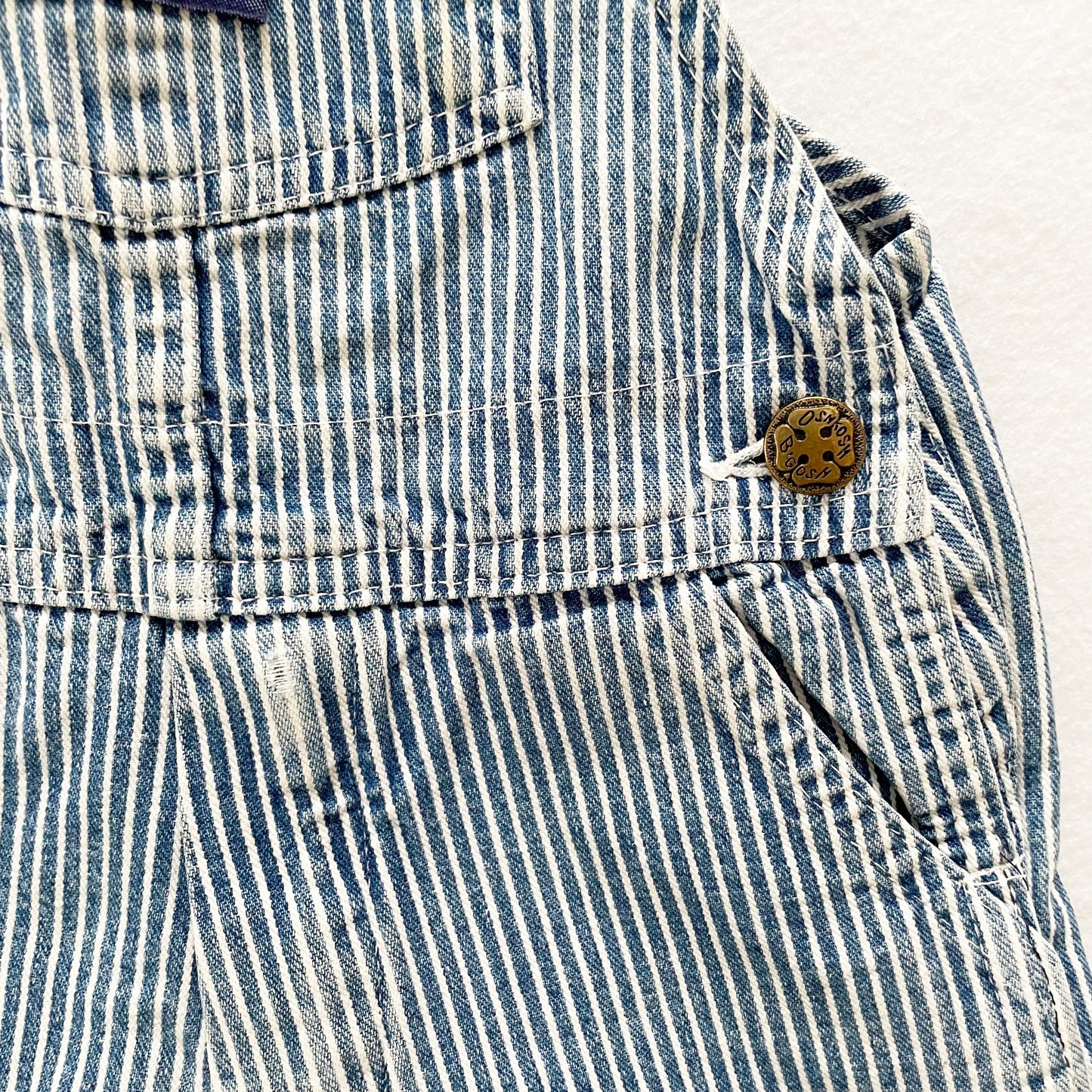 OshKosh Hickory Stripe Denim Overalls