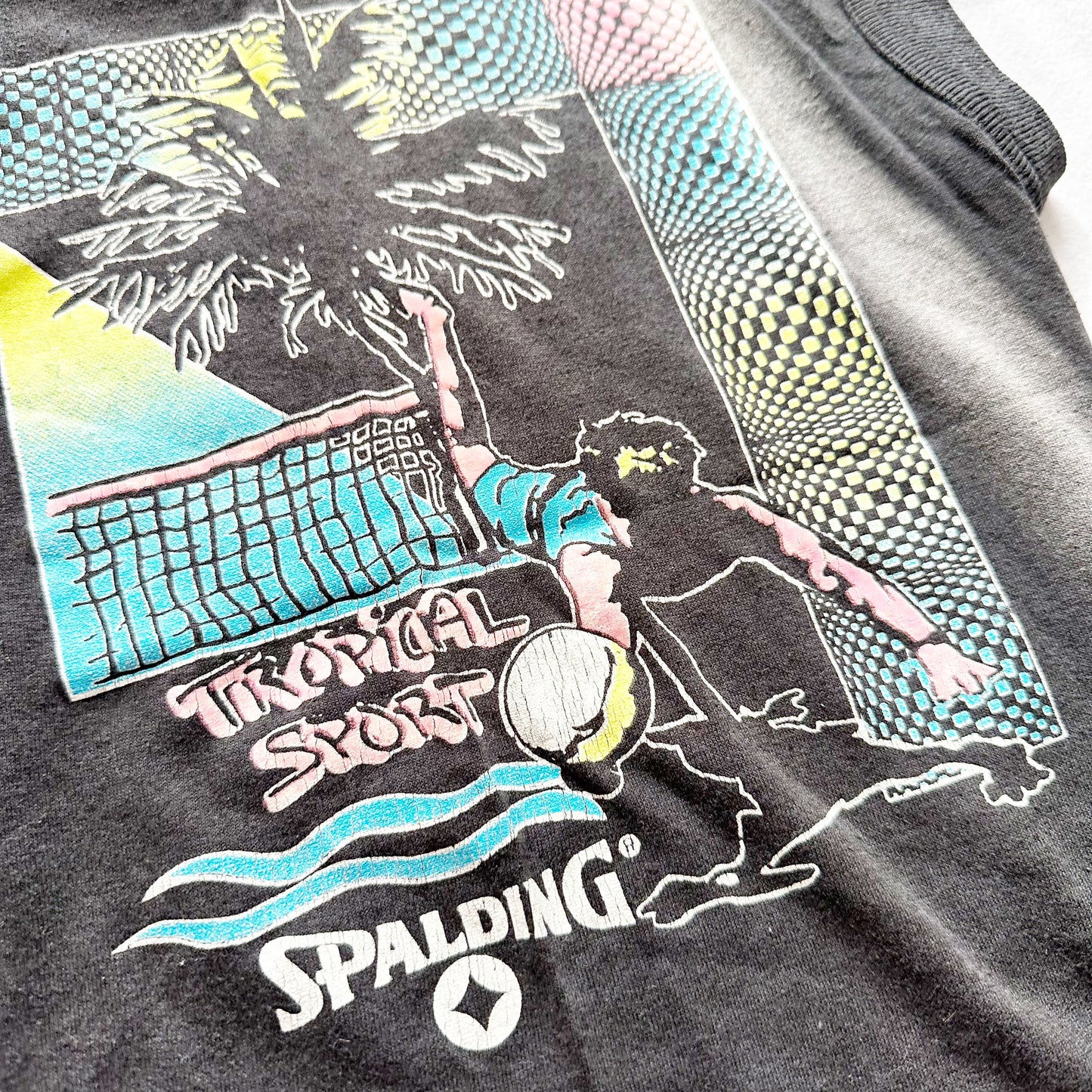 Spalding Volleyball Tank Top - Yellow Clover Vintage Kids Clothes