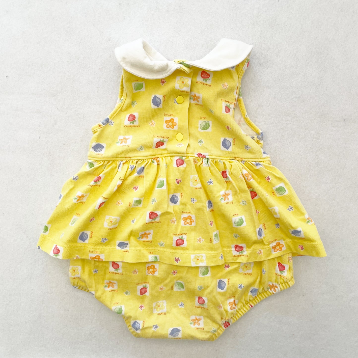 Baby B’gosh Fruit Skirted Romper - Yellow Clover Vintage Kids Clothes
