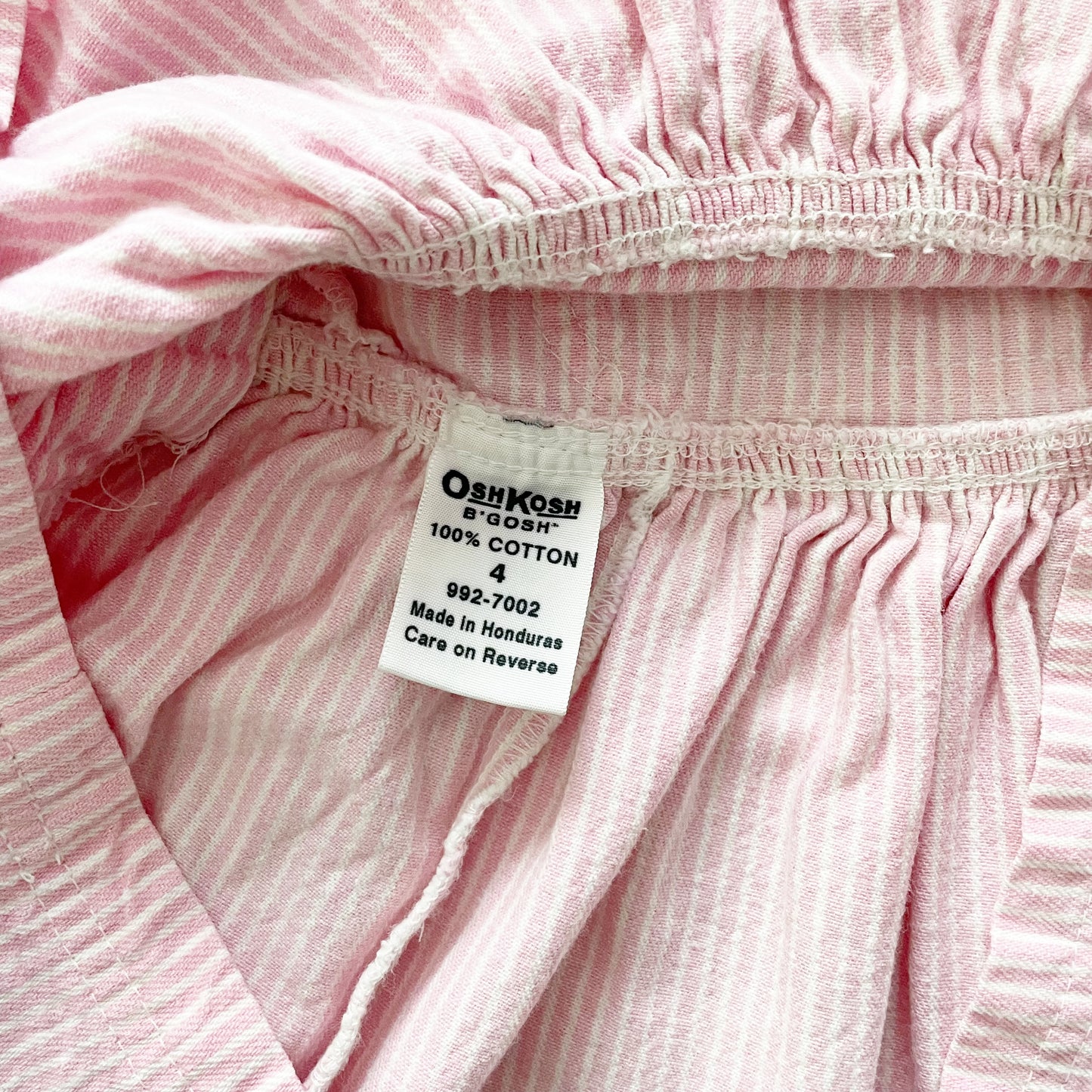 OshKosh Pink Hickory Stripe Skirtall - Yellow Clover Vintage Kids Clothes