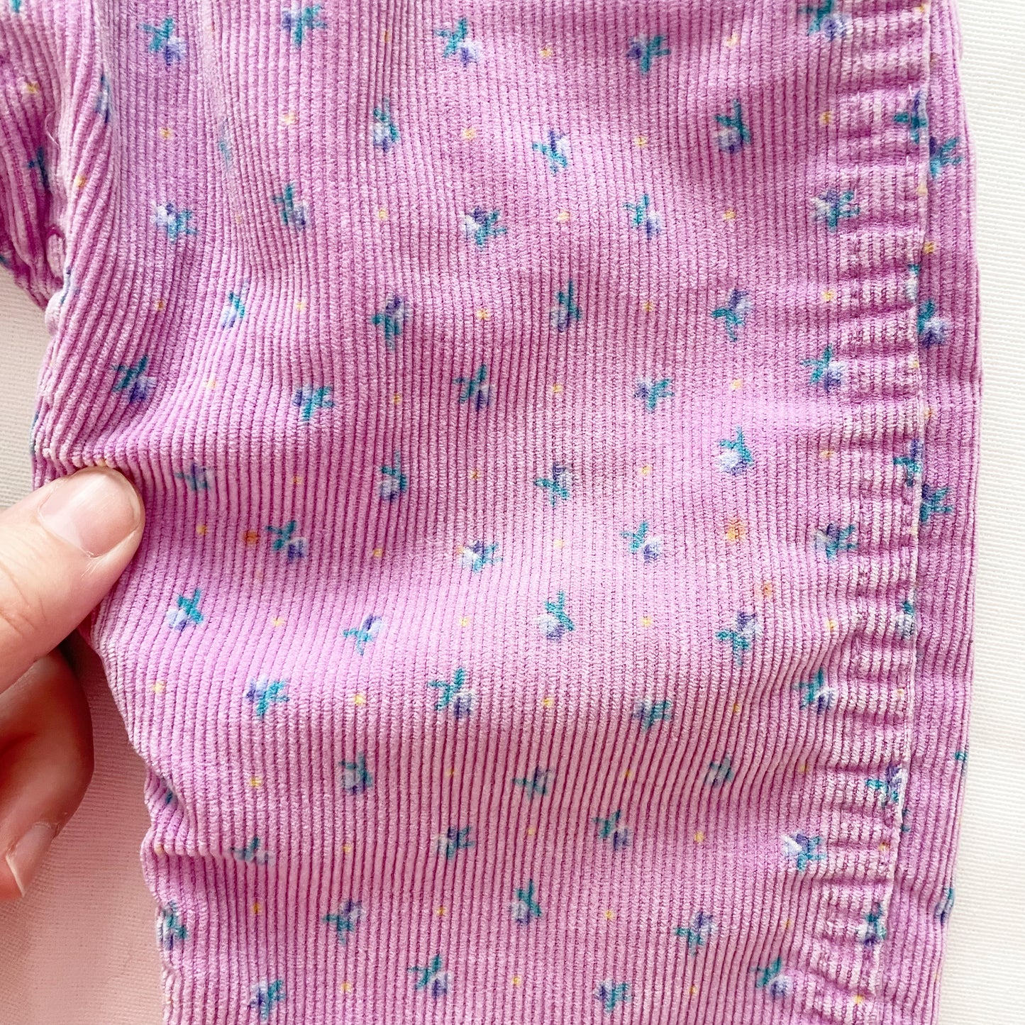 OshKosh Light Purple Floral Cord Overalls