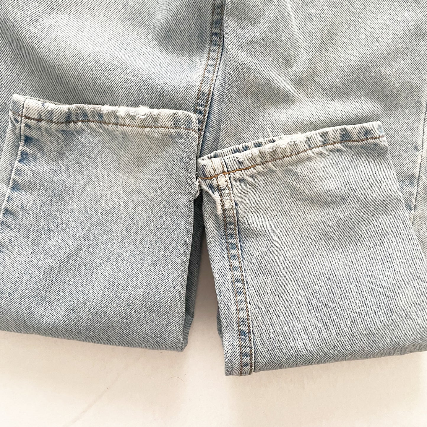 Levi’s Light Wash White Tab Jeans - Yellow Clover Vintage Kids Clothes