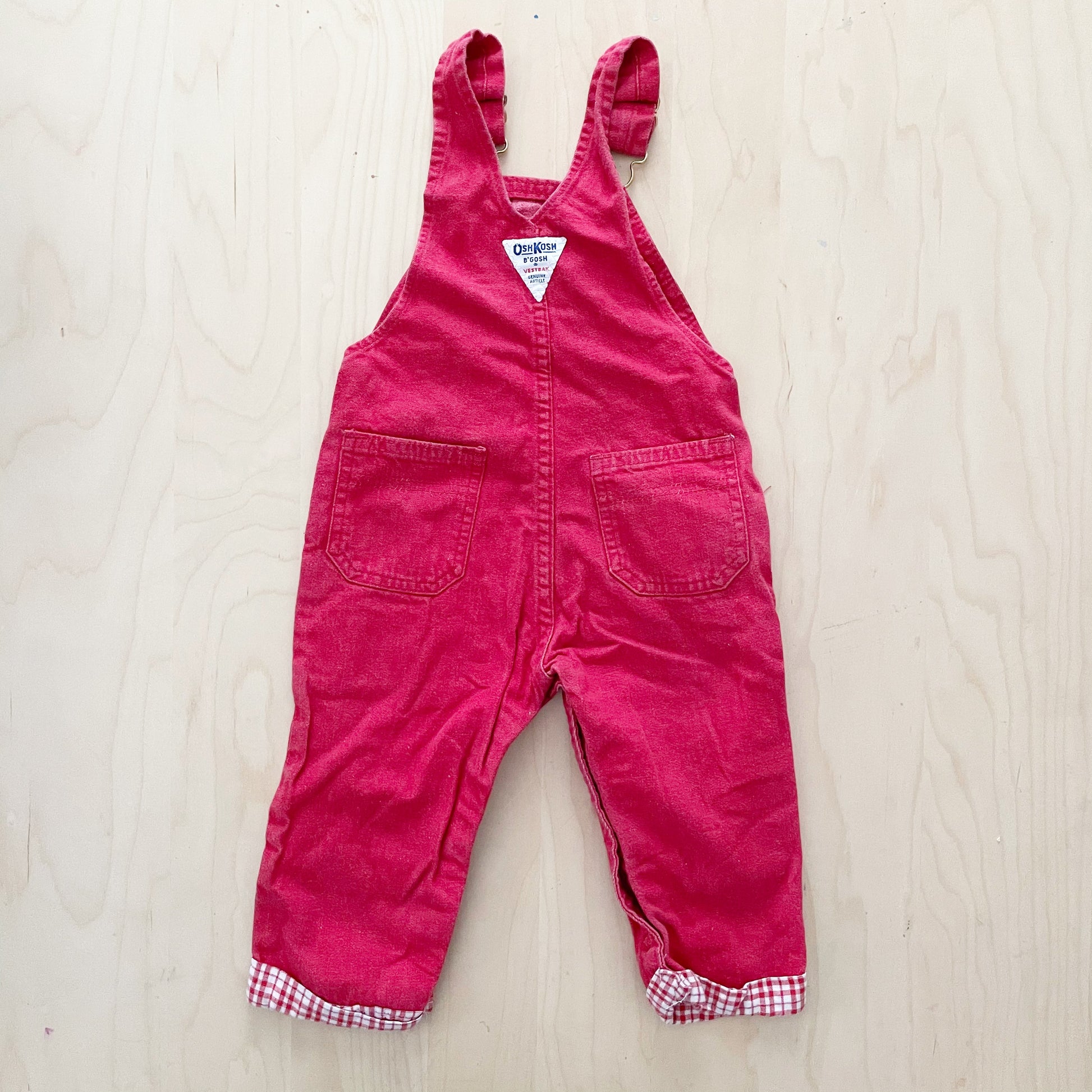 OshKosh Holiday Bus Patch Overalls - Yellow Clover Vintage Kids Clothes