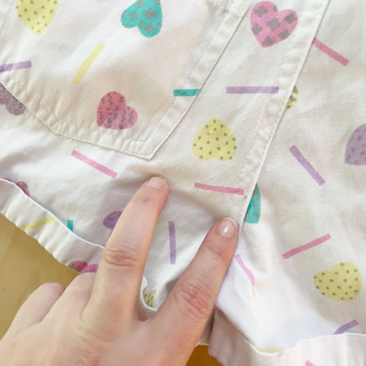 Hush Puppies Heart Print Overalls - Yellow Clover Vintage Kids Clothes