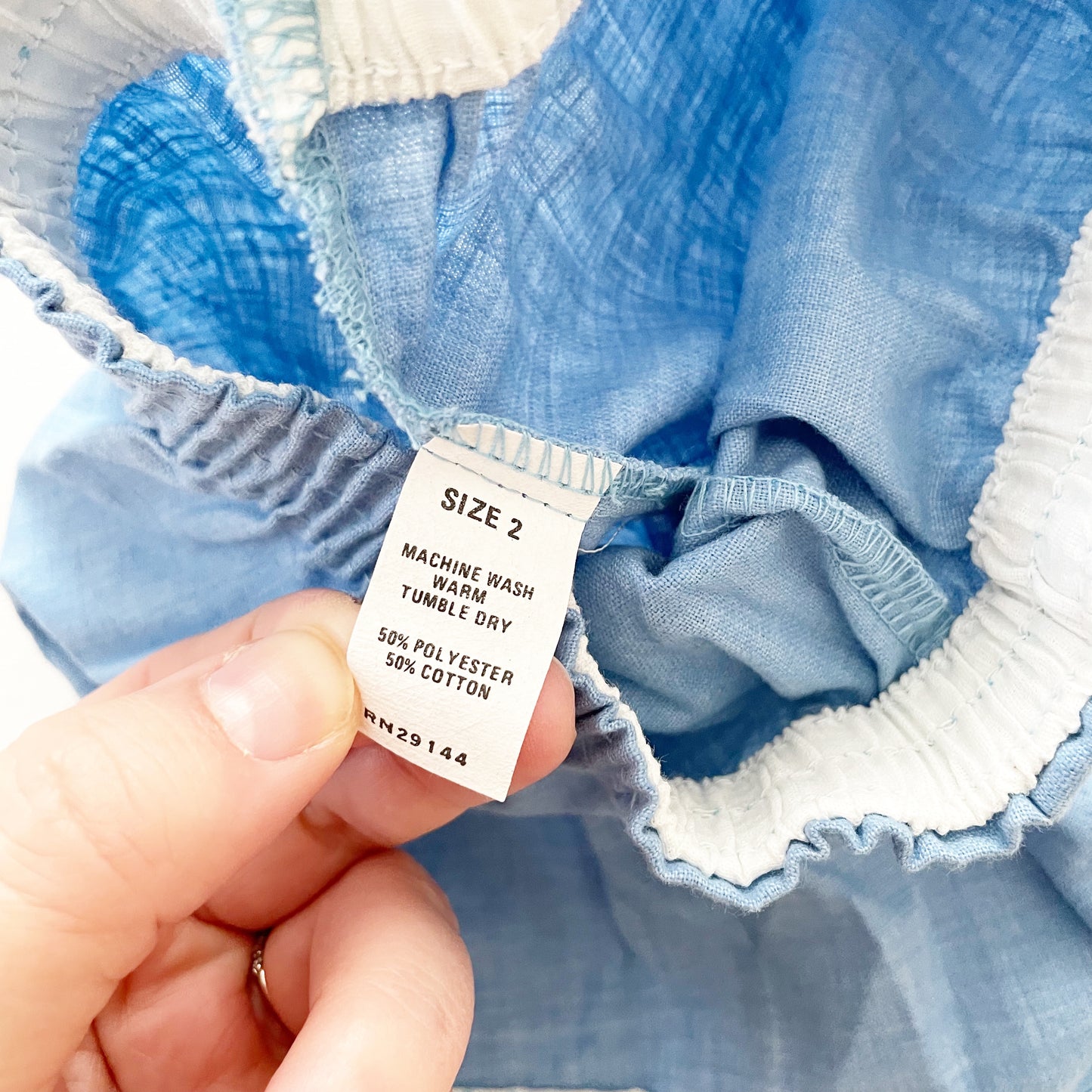 Cropped Blue Tank Set • 2T - Yellow Clover Vintage Kids Clothes