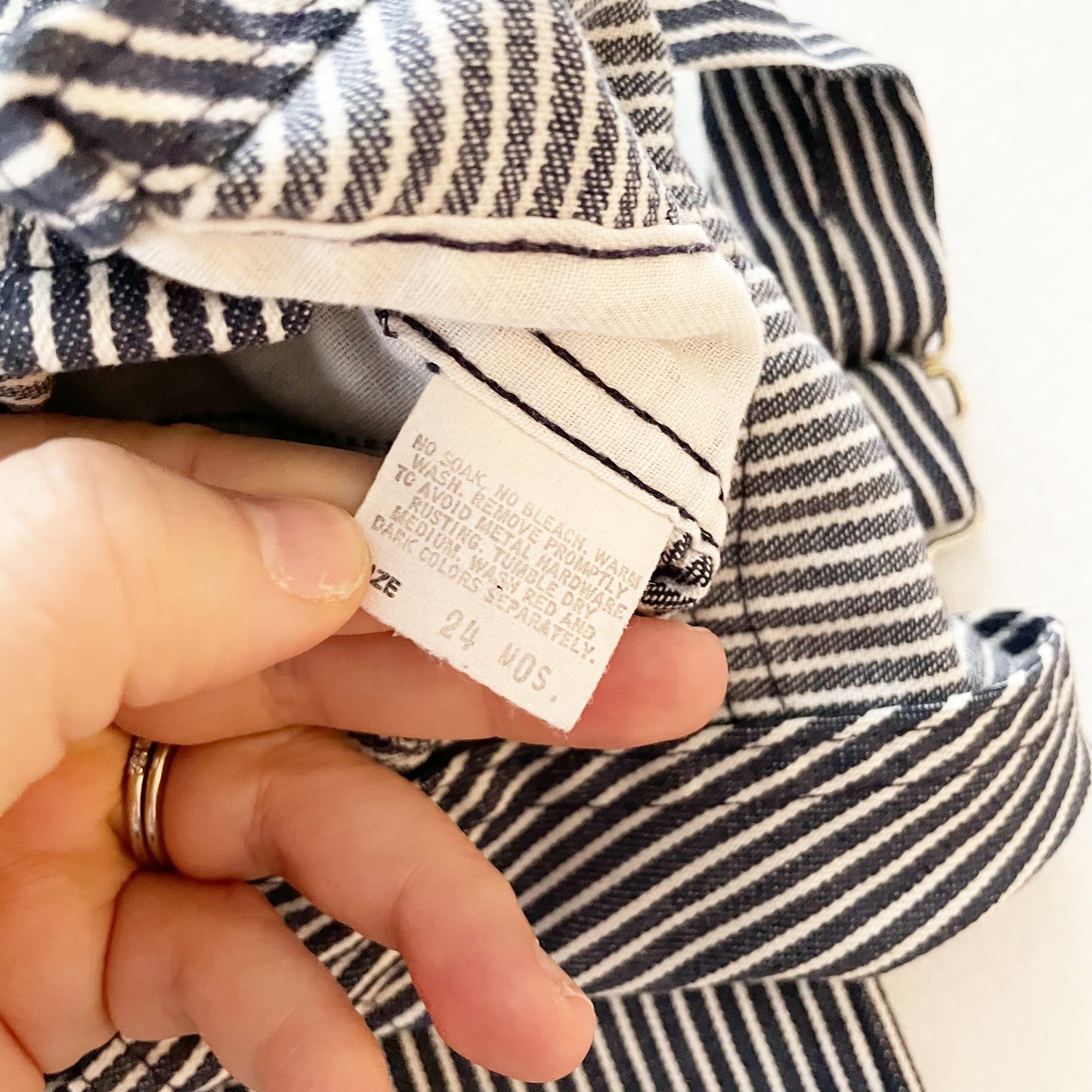 OshKosh Navy Hickory Stripe Overalls