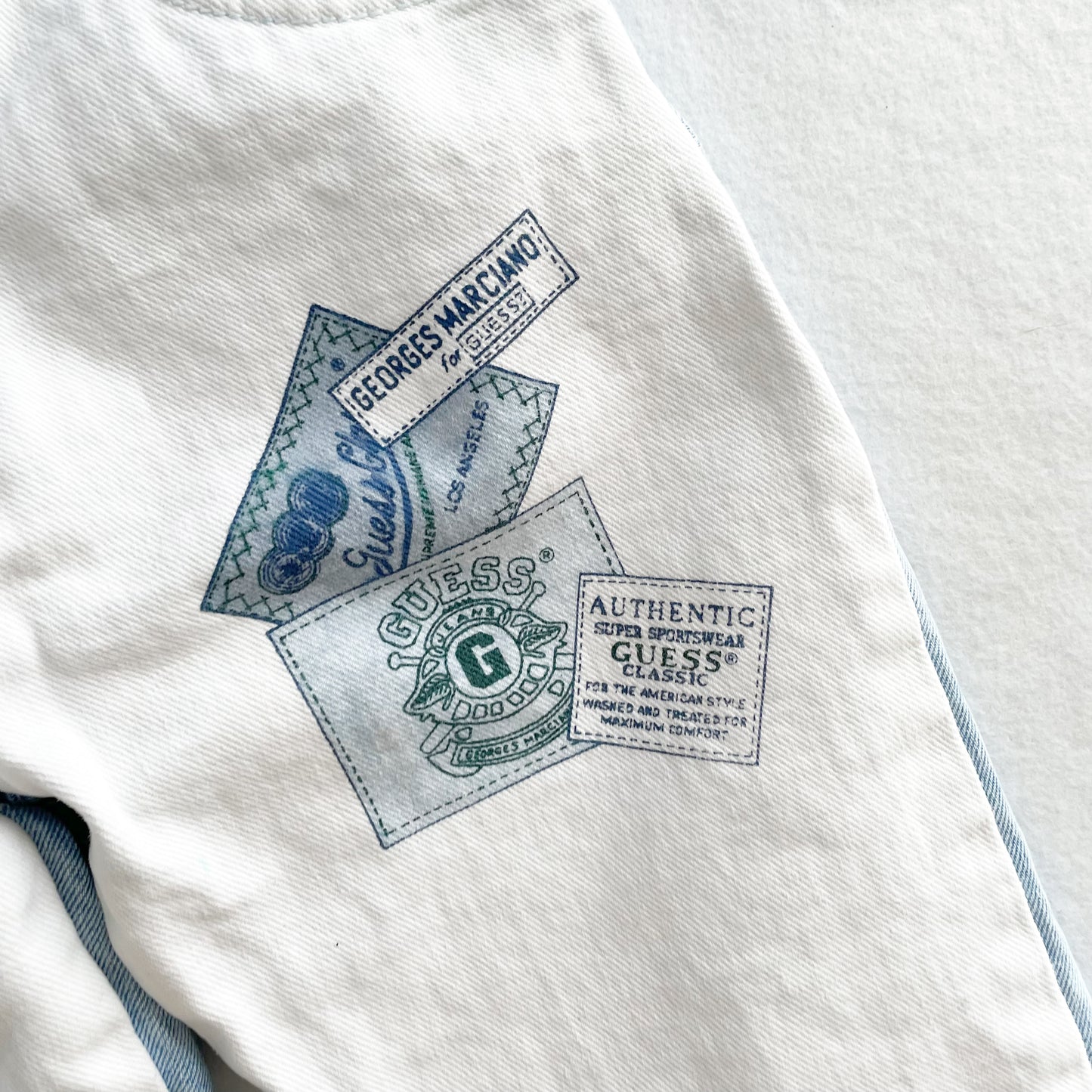 Guess White + Light Denim Jeans - Yellow Clover Vintage Kids Clothes