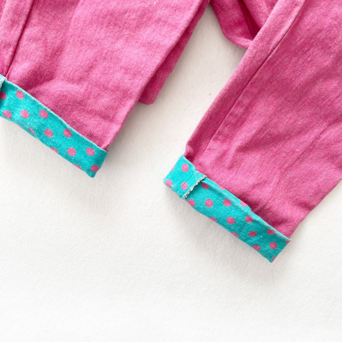 OshKosh Polka Dot Bow Front Pants - Yellow Clover Vintage Kids Clothes