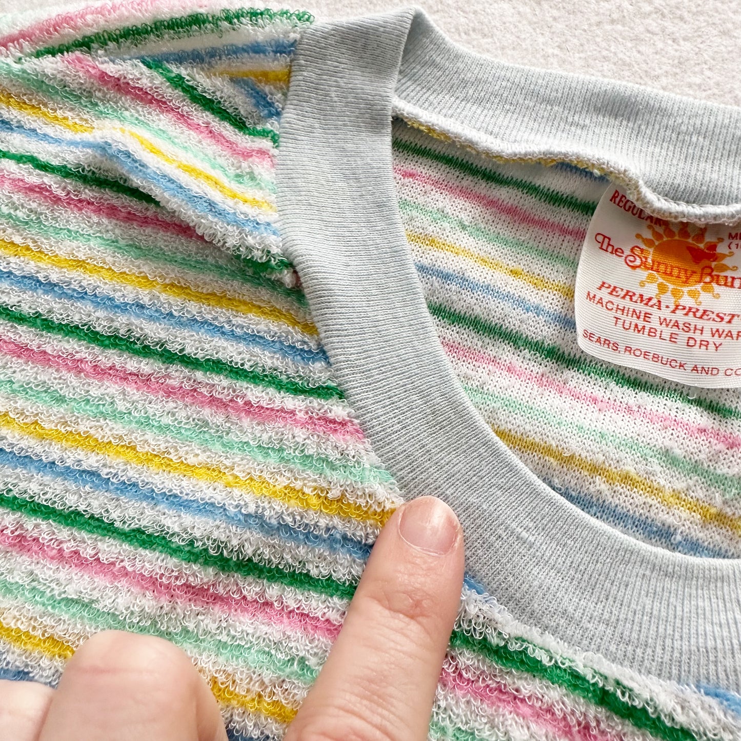 Sears Terry Striped Top - Yellow Clover Vintage Kids Clothes