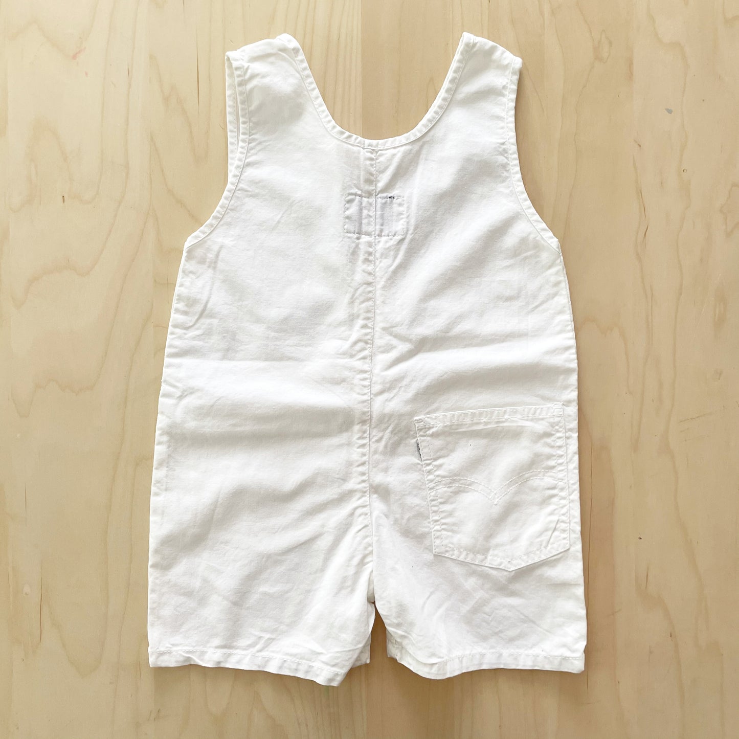 Levi’s White Cotton Romper - Yellow Clover Vintage Kids Clothes