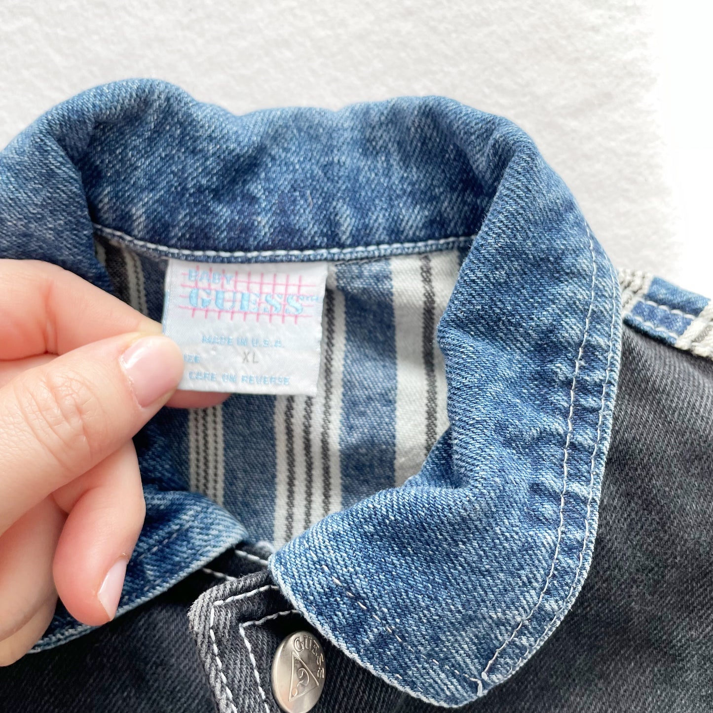Guess Route 66 Denim Jacket - Yellow Clover Vintage Kids Clothes