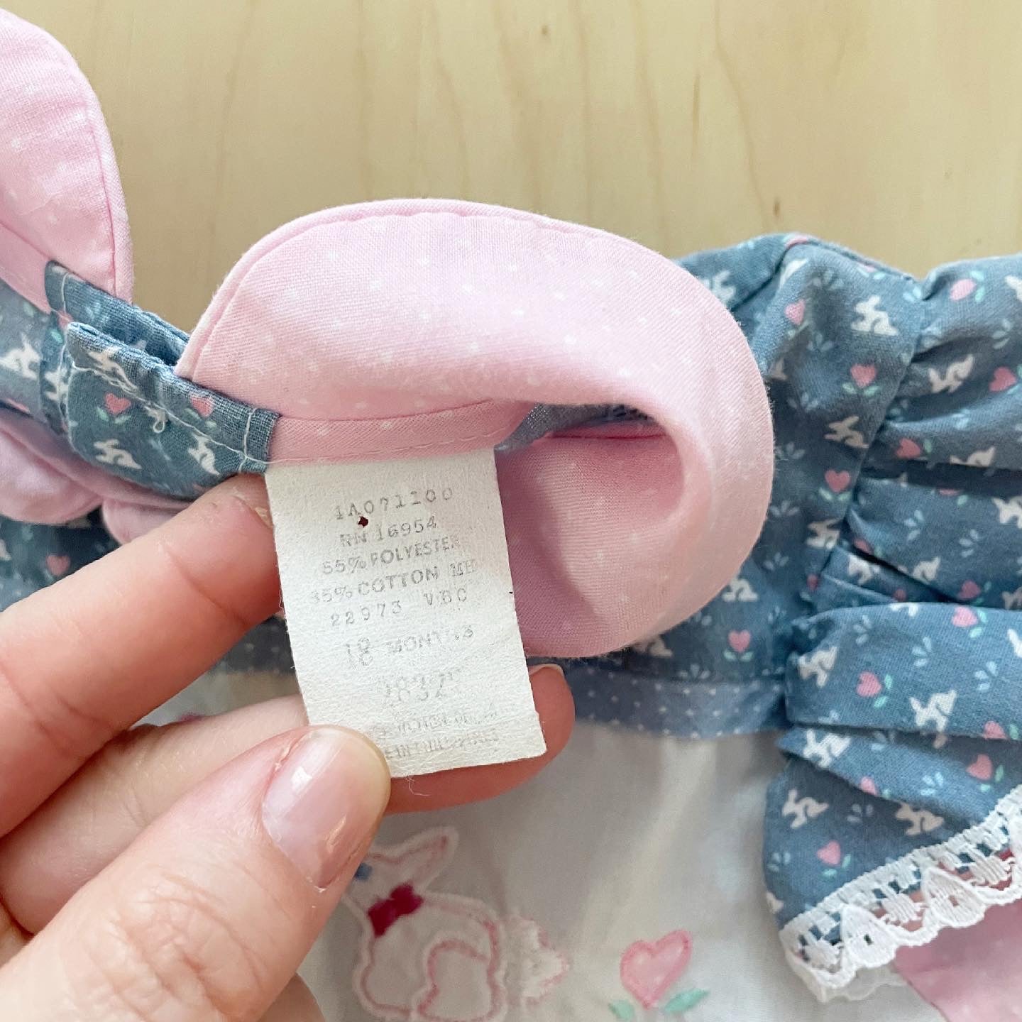 Vintage Bunnies and Houses Pinafore Dress