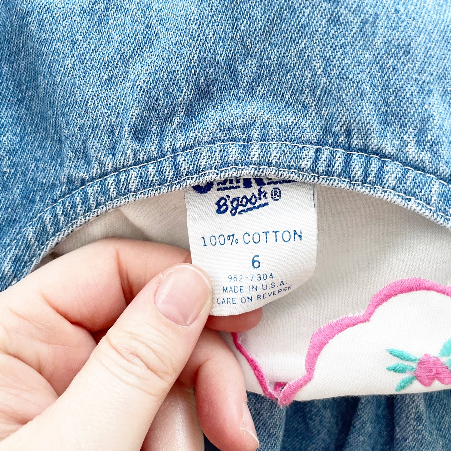 Vintage OshKosh Denim Jumper Set - Yellow Clover Vintage Kids Clothes