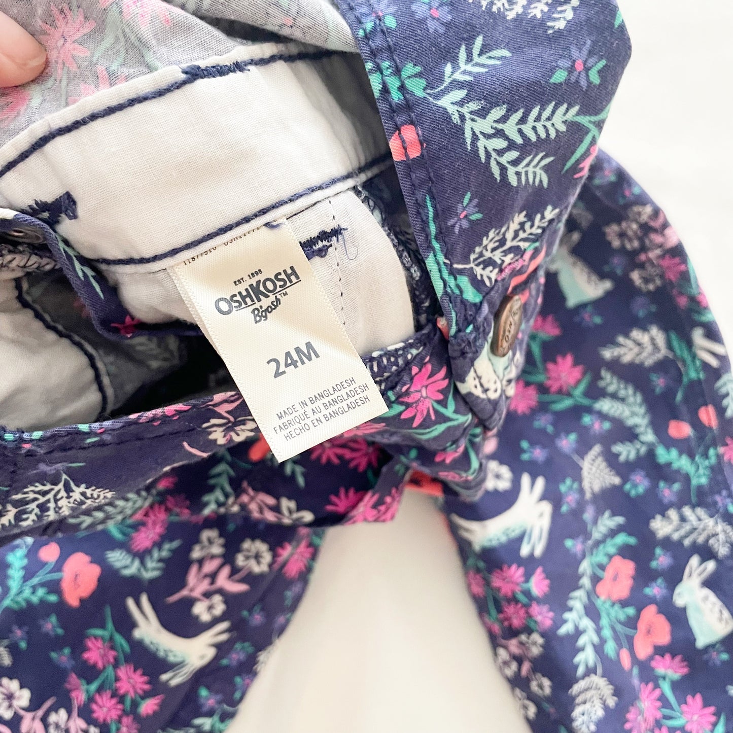 OshKosh Bunny Floral Overalls