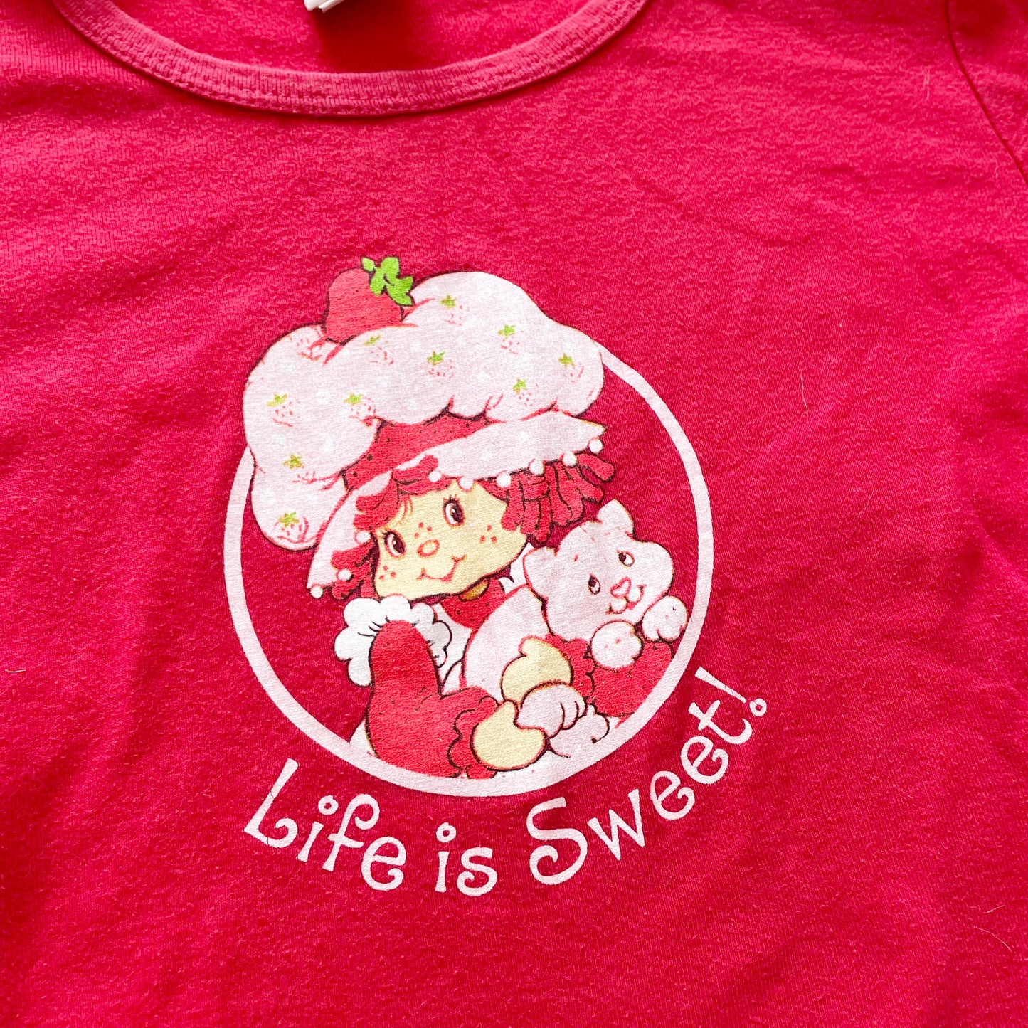 Strawberry Shortcake Graphic Tee - Yellow Clover Vintage Kids Clothes